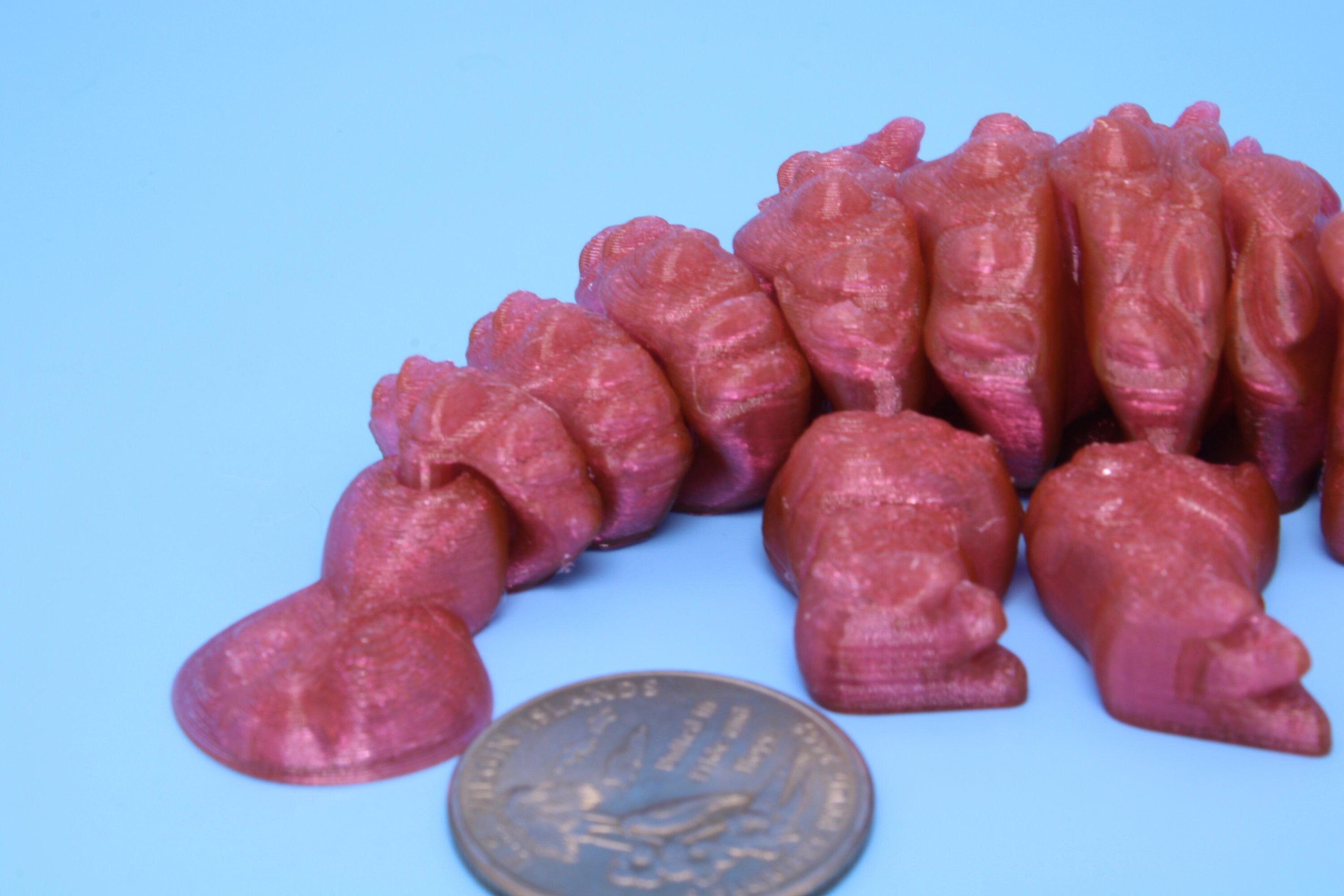 Dinosaur | Ankylosaurus- Pink | Miniature | 3D Printed TPU | Cute Dino | 4.25 inches | Fidget Toy.