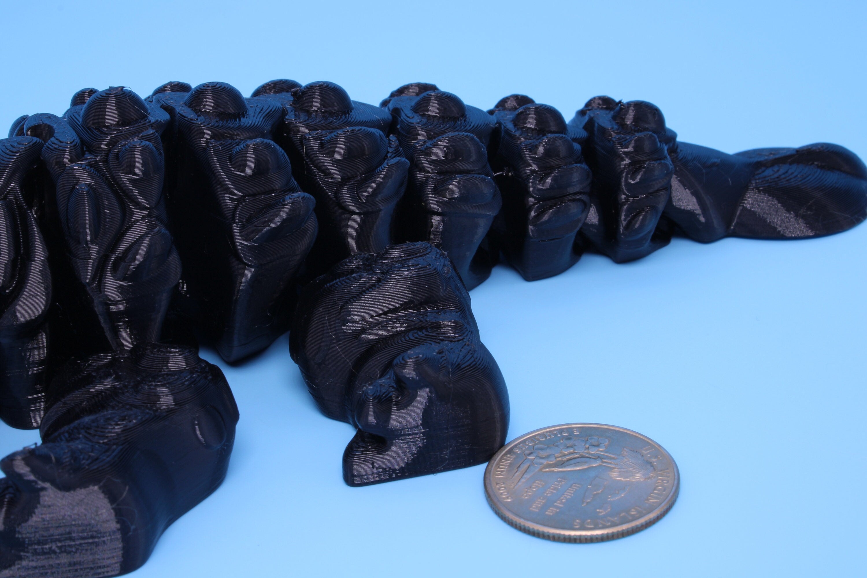 Dinosaur | Ankylosaurus- Black | 3D Printed Cute Dino | 7.25 inches | Fidget Toy | Articulating Dinosaur