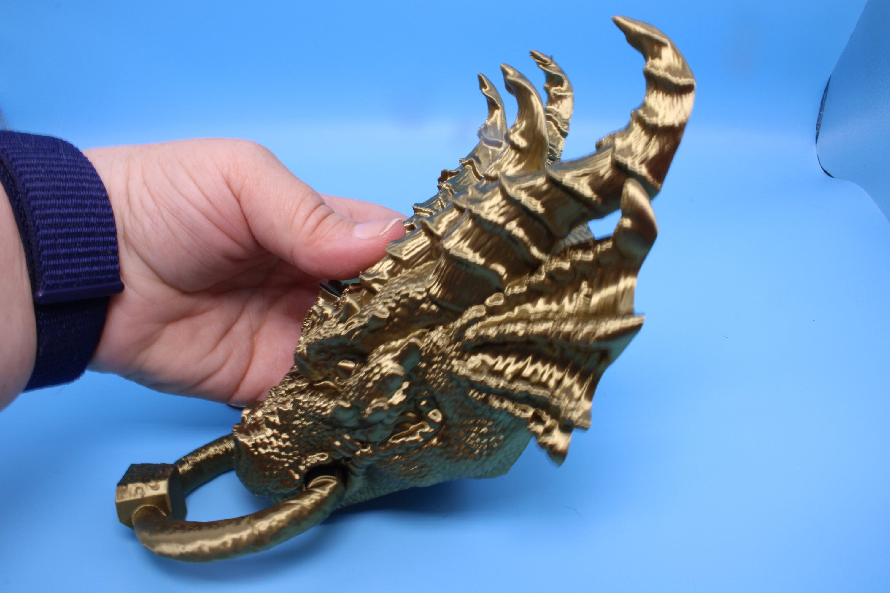 Dragon Head- Door Knocker | 3D Printed | Unique Dragon knocker with moving knocker