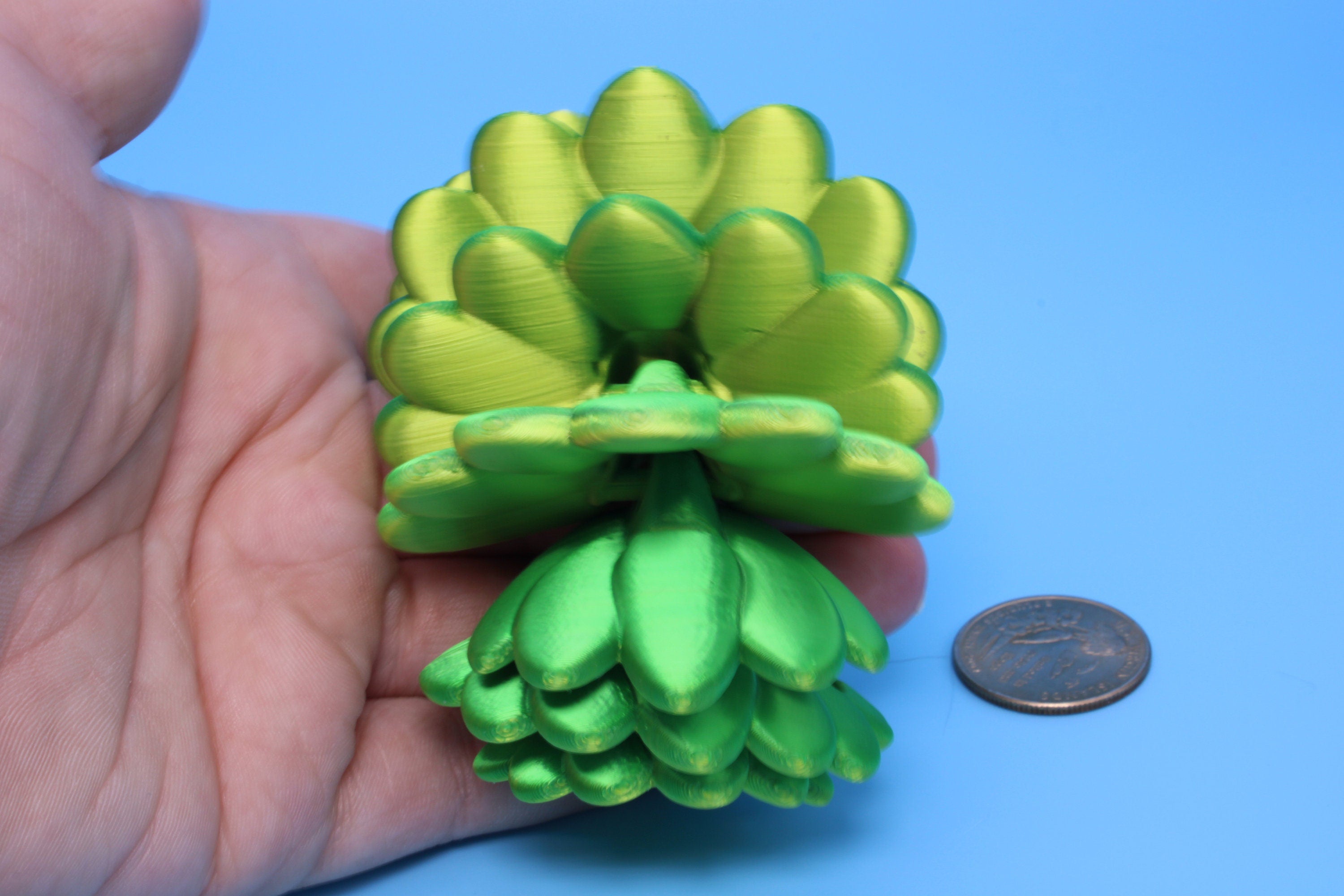 Hedgehog- Green & Yellow | 3D Printed | Small Cute Hedgehog | Sensory Toy | Fidget Toy.