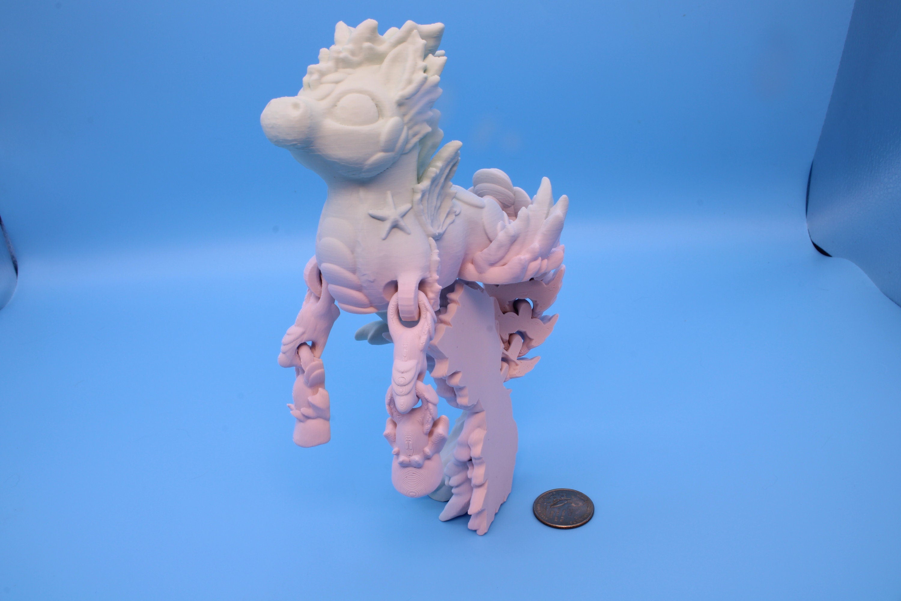 Sea Horse | Cute Hippocampus | 9.5 in. | 3D Printed | Sea Horse Fidget Toy.