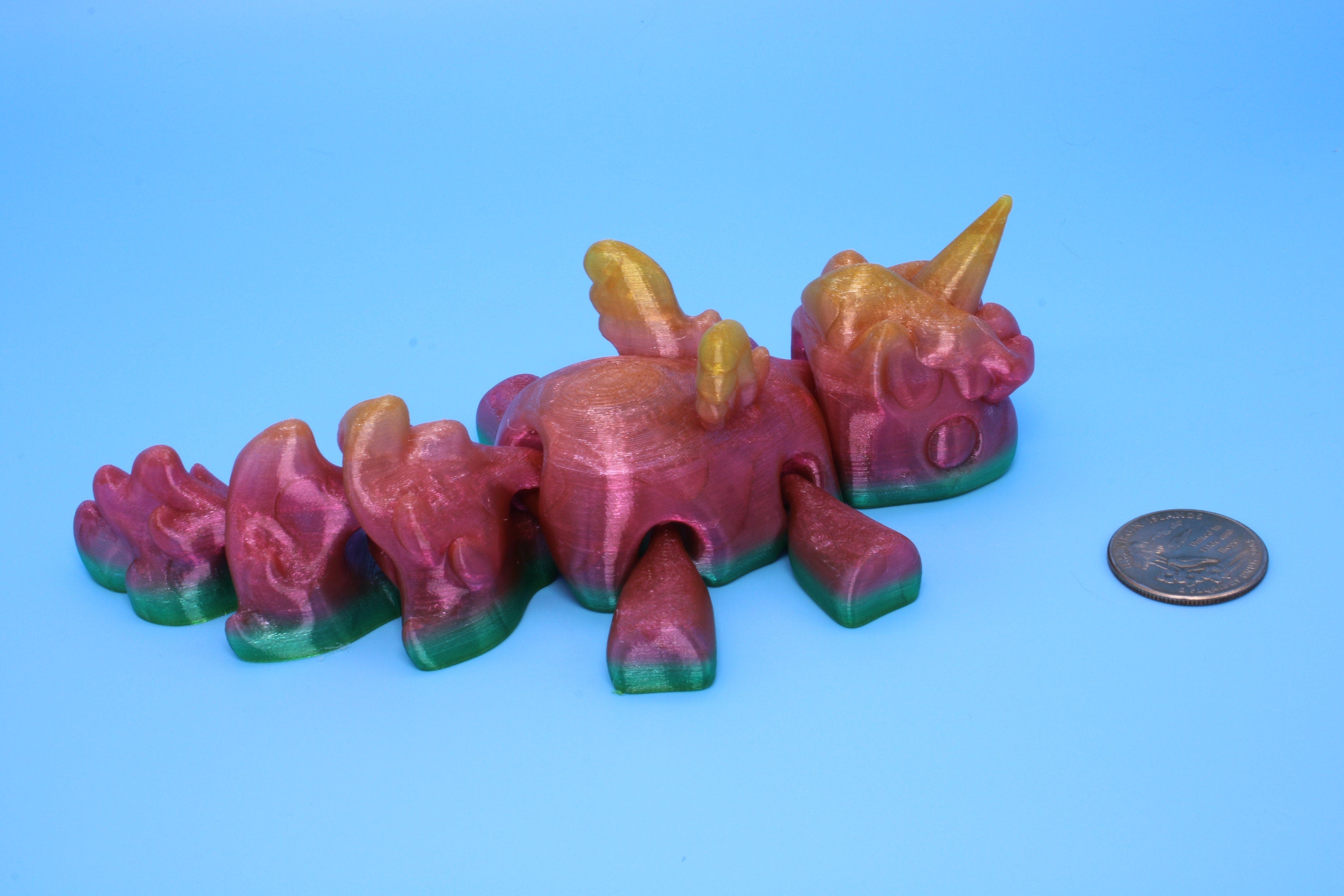 Unicorn with Wings | Flexible (TPU) | 3D Printed | Cute Unicorn | Sensory Toy | Fidget Toy | Articulating Unicorn.