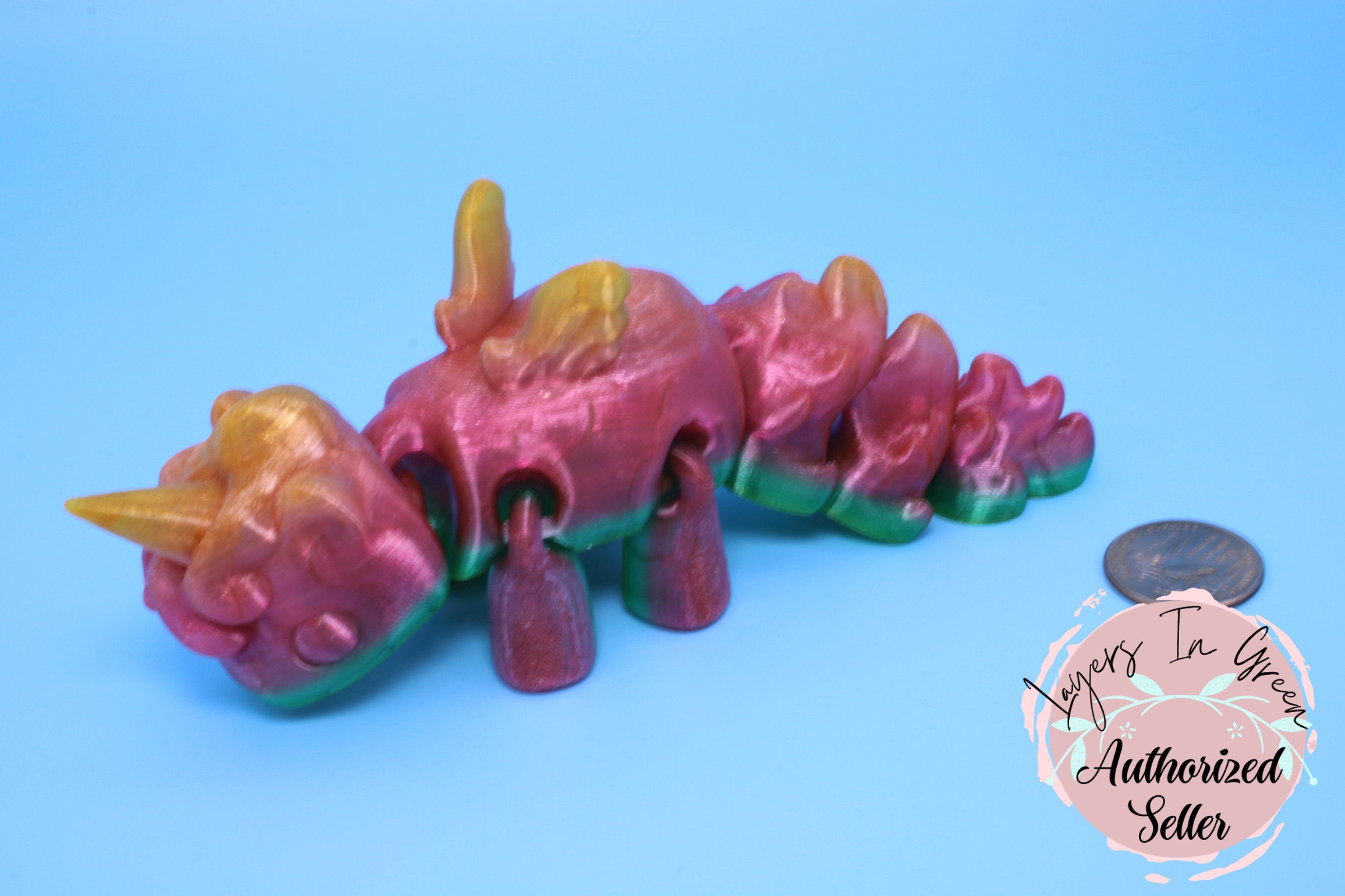 Unicorn with Wings | Flexible (TPU) | 3D Printed | Cute Unicorn | Sensory Toy | Fidget Toy | Articulating Unicorn.
