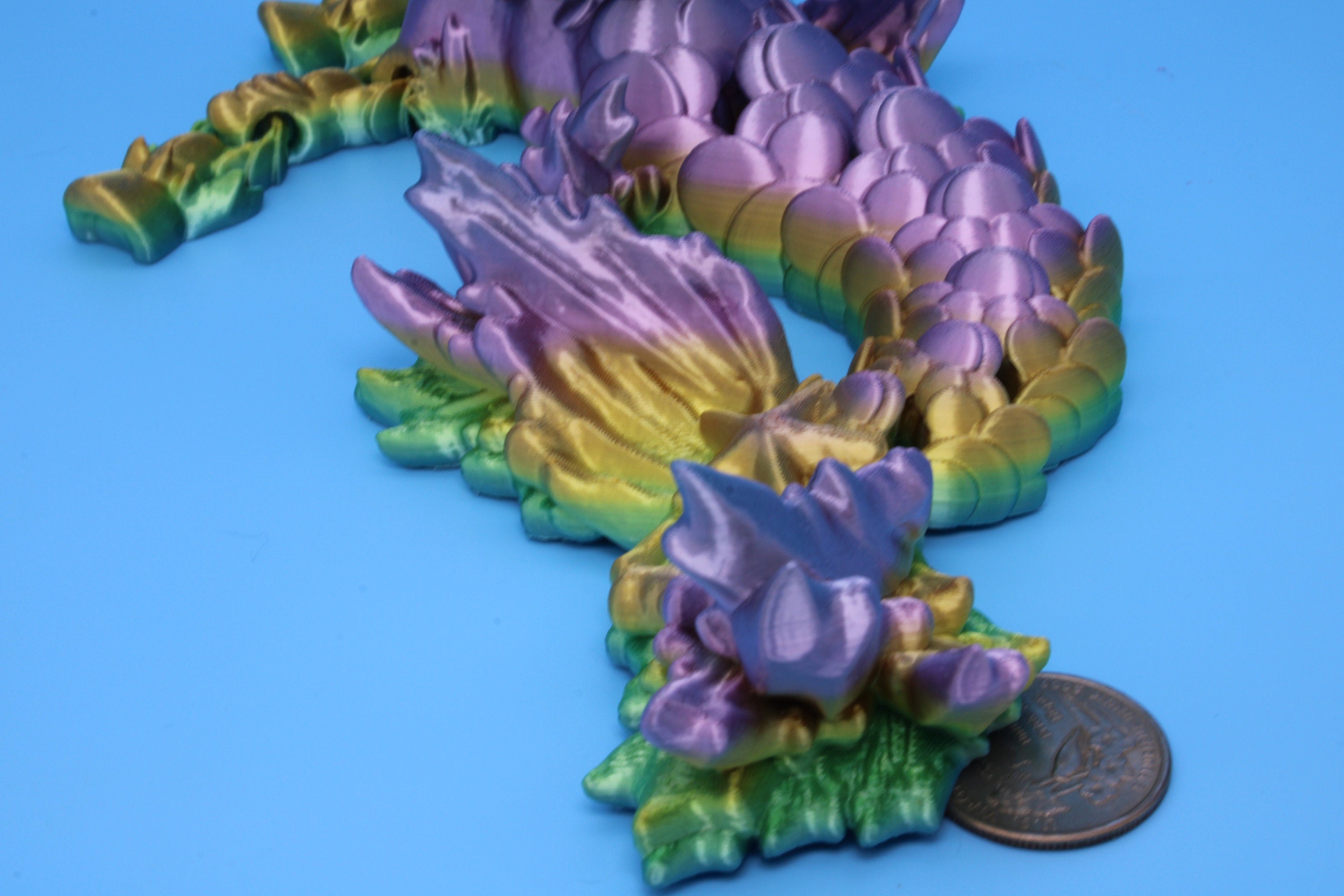 Sea Horse | Rainbow | Cute Hippocampus | 9.5 in. | 3D Printed | Sea Horse Fidget Toy.