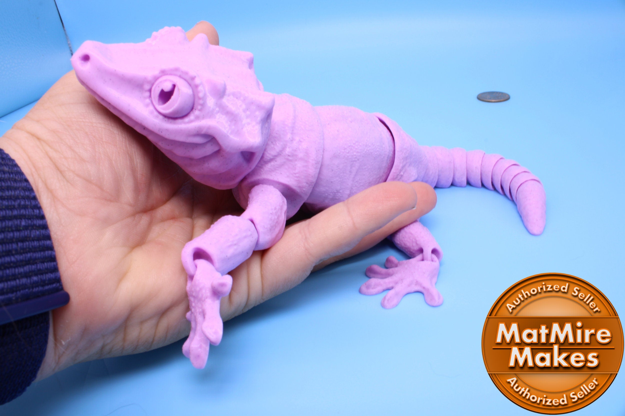 Gargoyle Gecko - Pink Chip | Flexi Toy | Articulating Fidget Toy | Made to Order