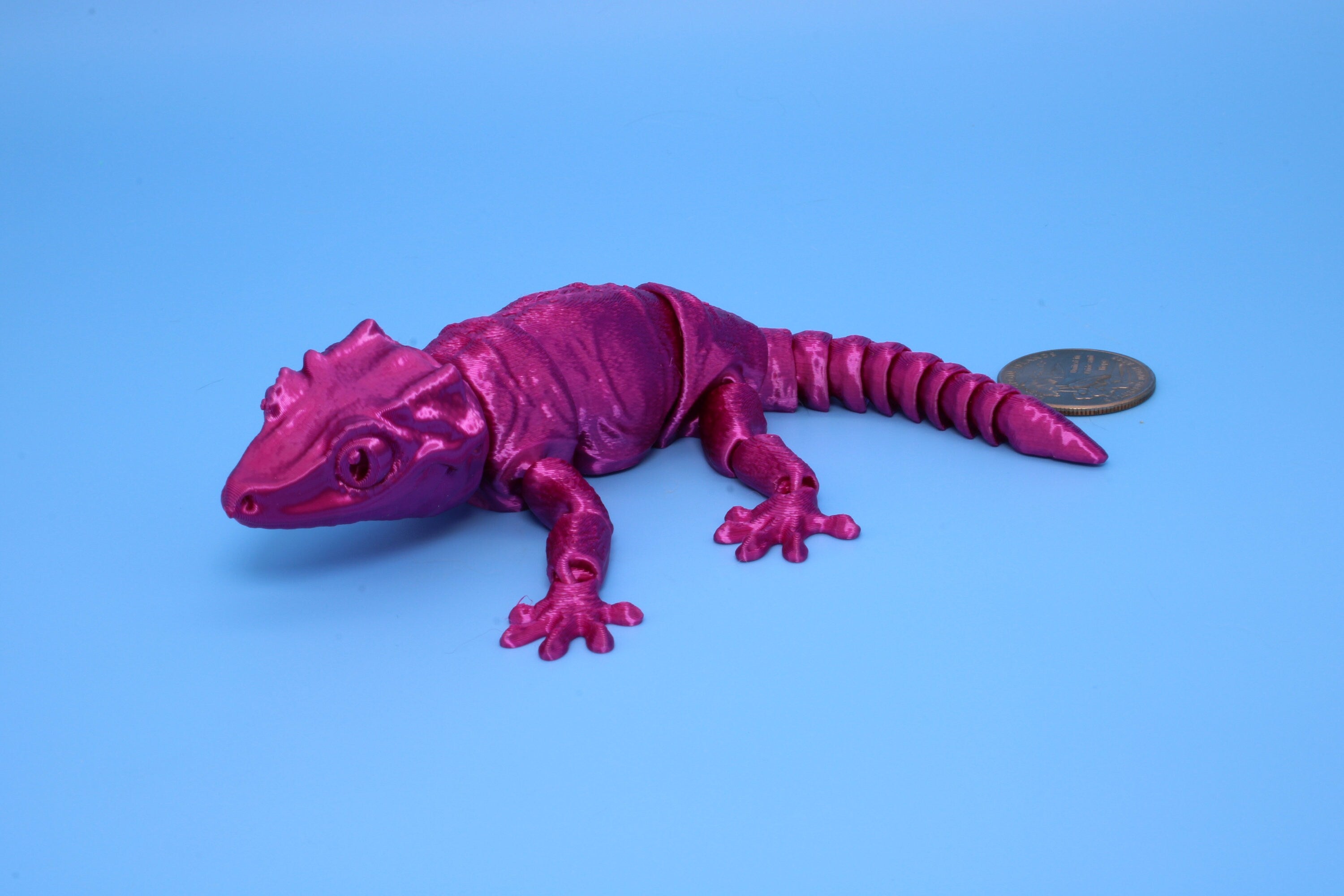 Gargoyle Gecko - Pink | Flexi Toy | Articulating Fidget Toy | 6in.