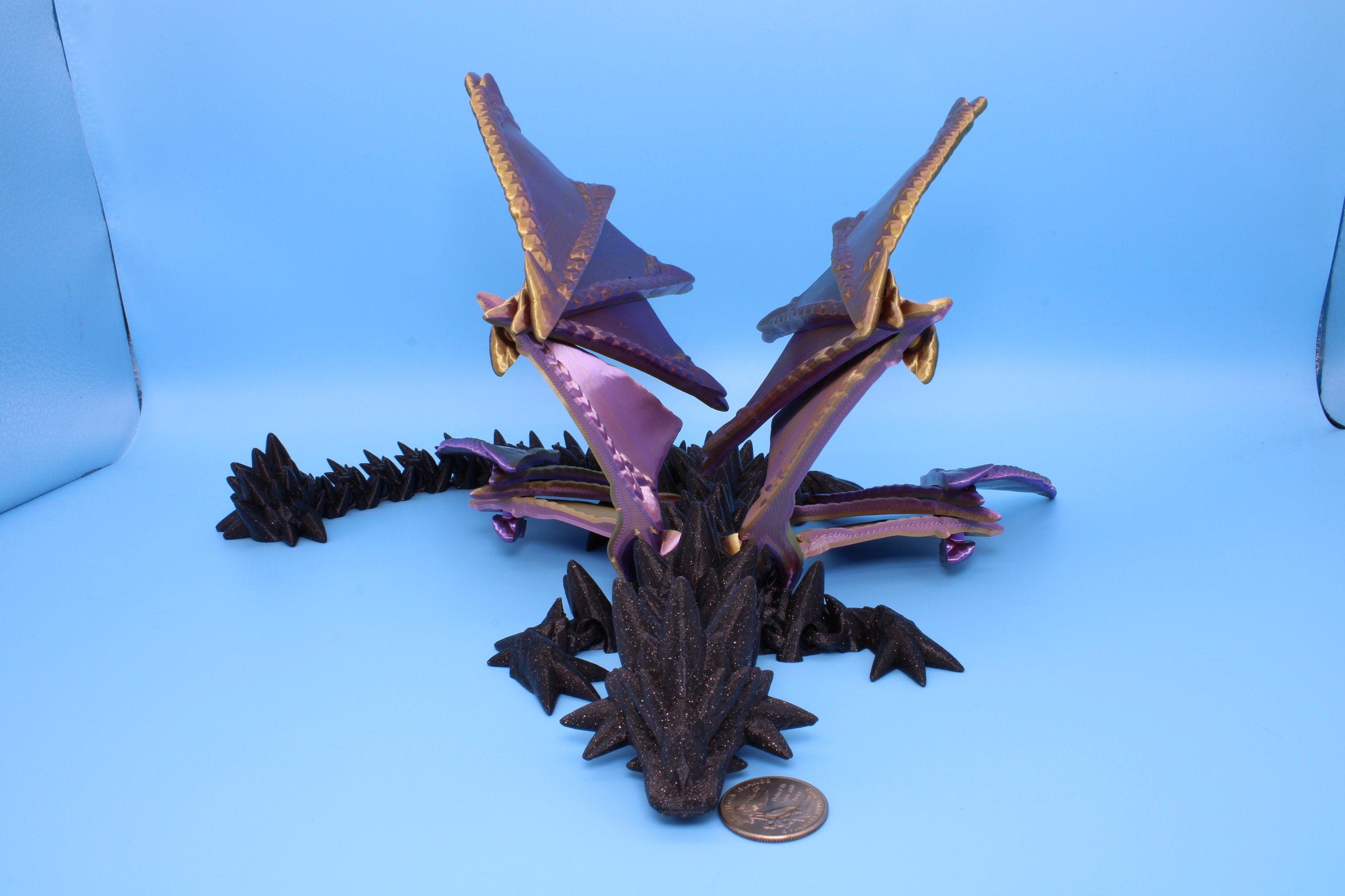 Spike Wing Dragon | 3D Printed Articulating Dragon 19 in.