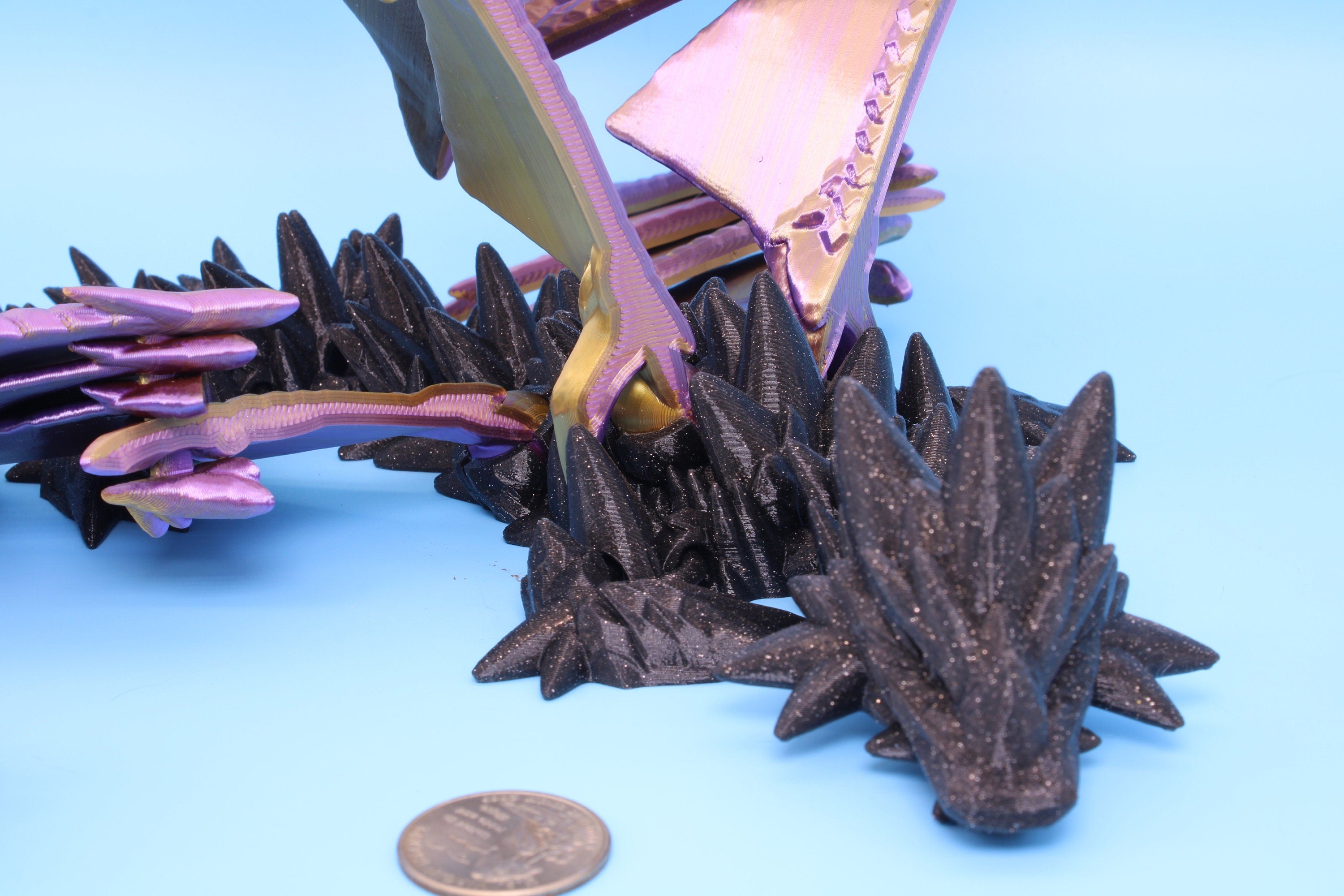 Spike Wing Dragon | 3D Printed Articulating Dragon 19 in.