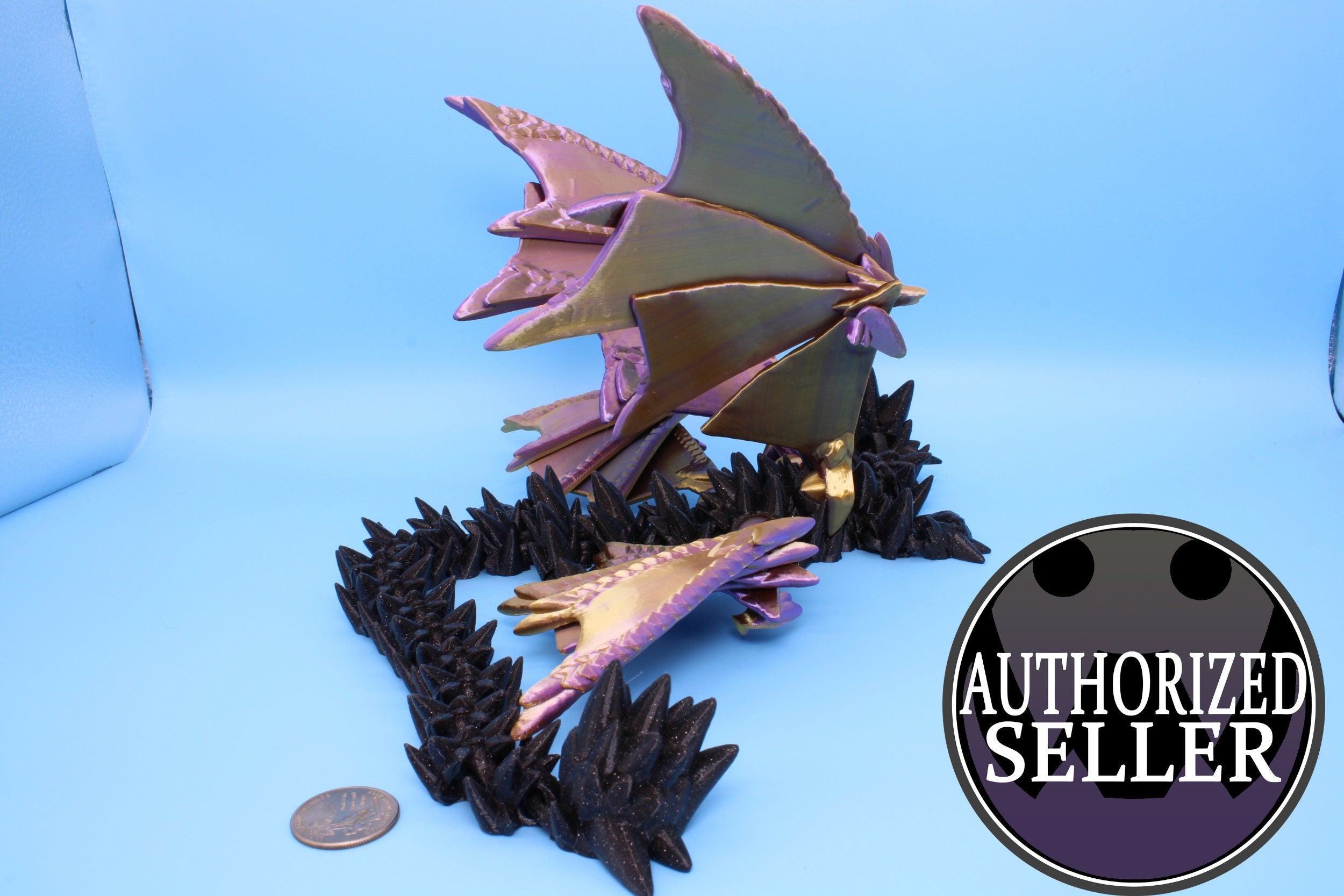 Spike Wing Dragon | 3D Printed Articulating Dragon 19 in.