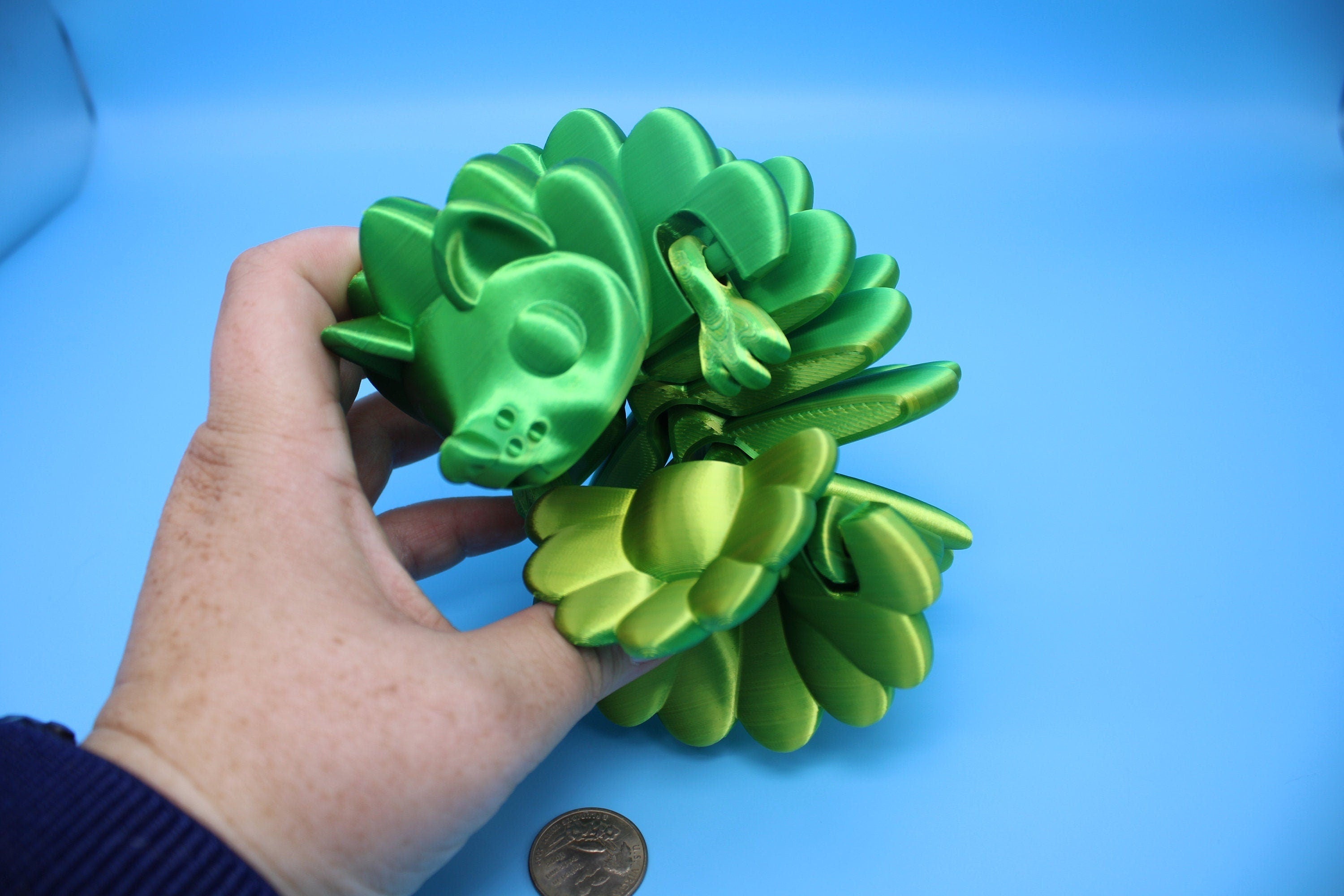 Flexible Hedgehog | 3D Printed Cute Hedgehog | 6 inches | Friendly Buddy | Sensory Toy | Fidget Toy | Articulating Hedge Hog |