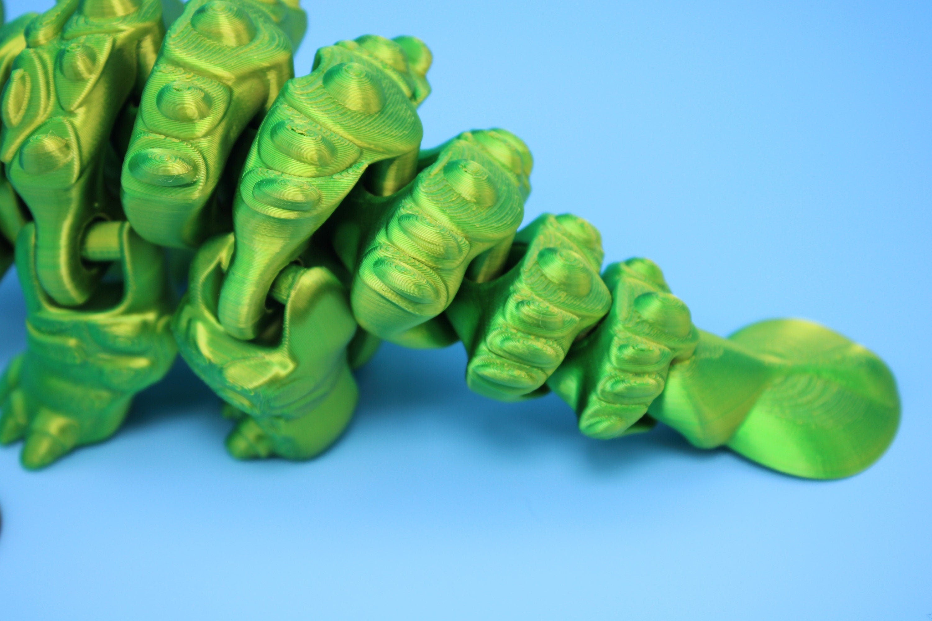 Dinosaur | Ankylosaurus- Green | 3D Printed Cute Dino | 7.25 inches | Fidget Toy | Articulating Dinosaur