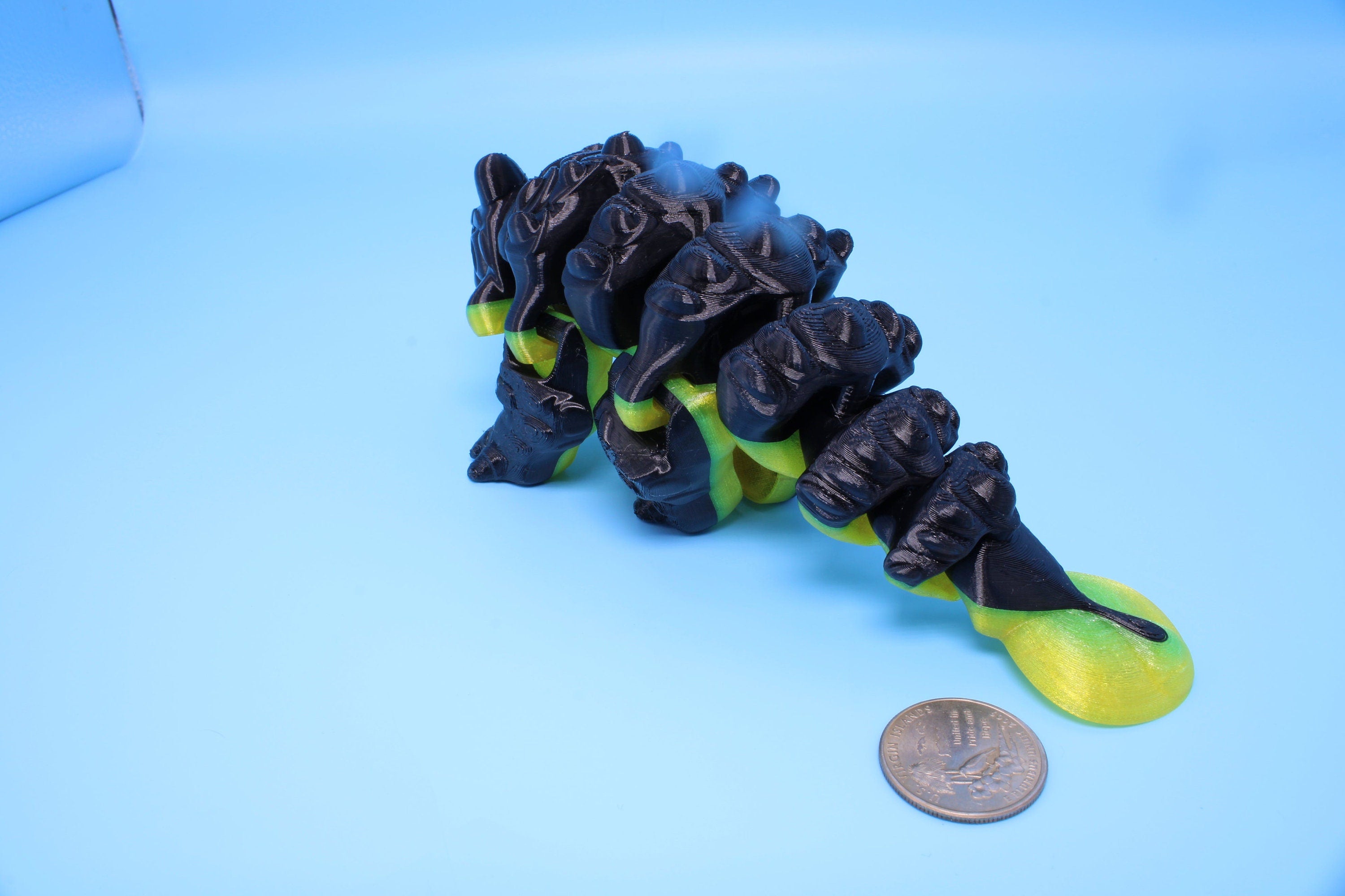 Copy of Dinosaur | Ankylosaurus- Black & Yellow | 3D Printed Cute Dino | 7.25 inches | Fidget Toy | Articulating Dinosaur