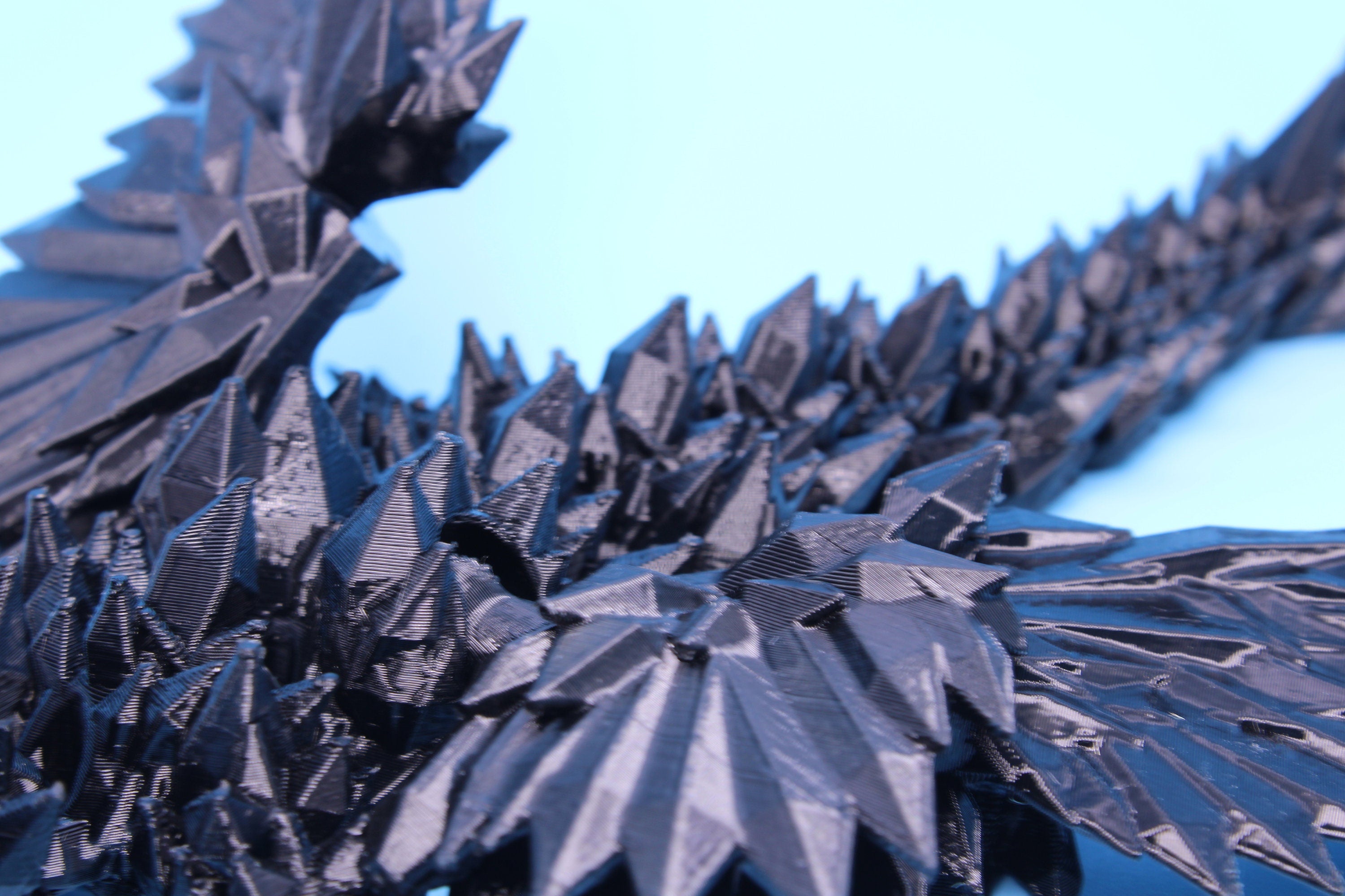 Baby Crystal Wing Dragon | Black| Flexible (TPU) | 3D Printed