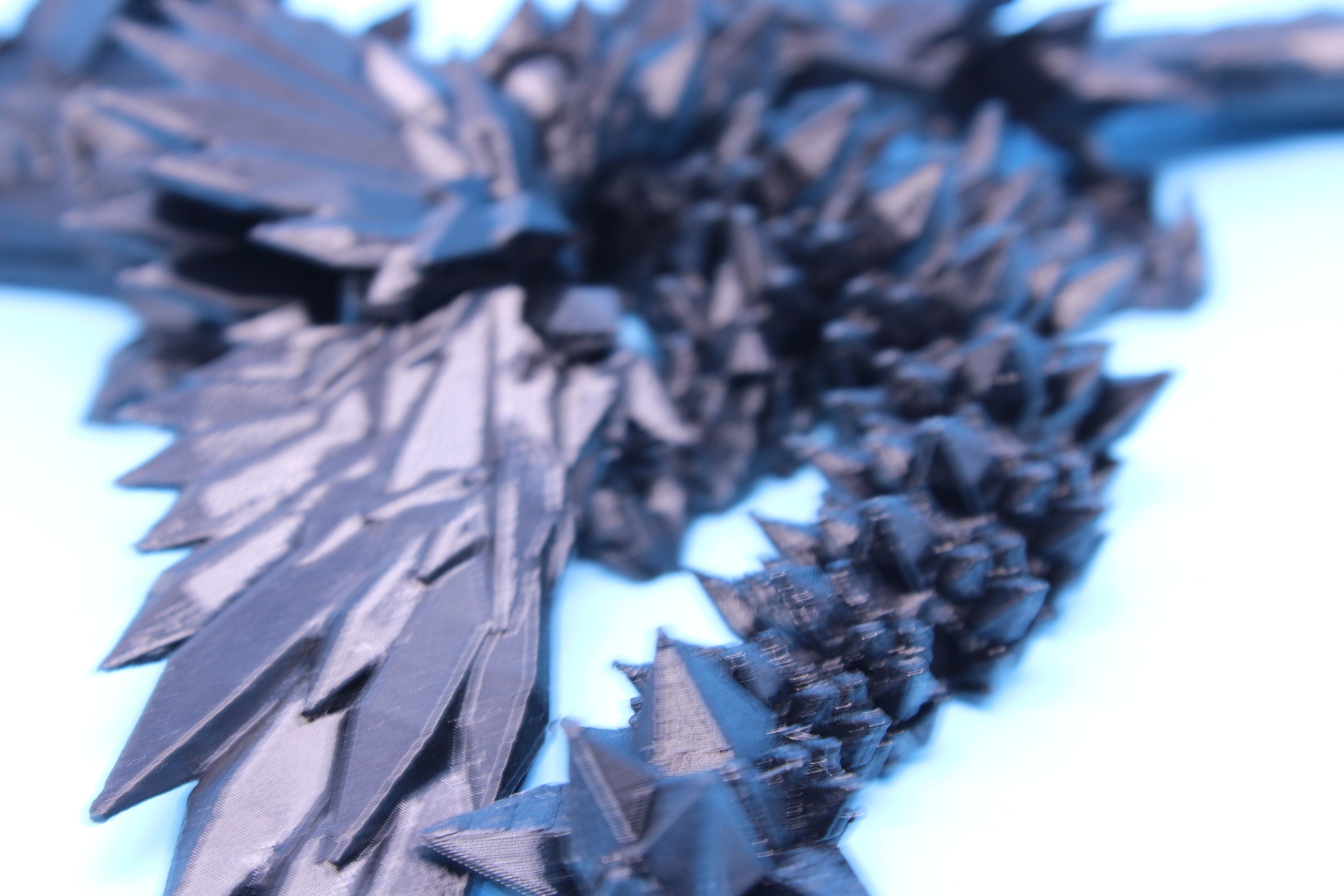 Baby Crystal Wing Dragon | Black| Flexible (TPU) | 3D Printed