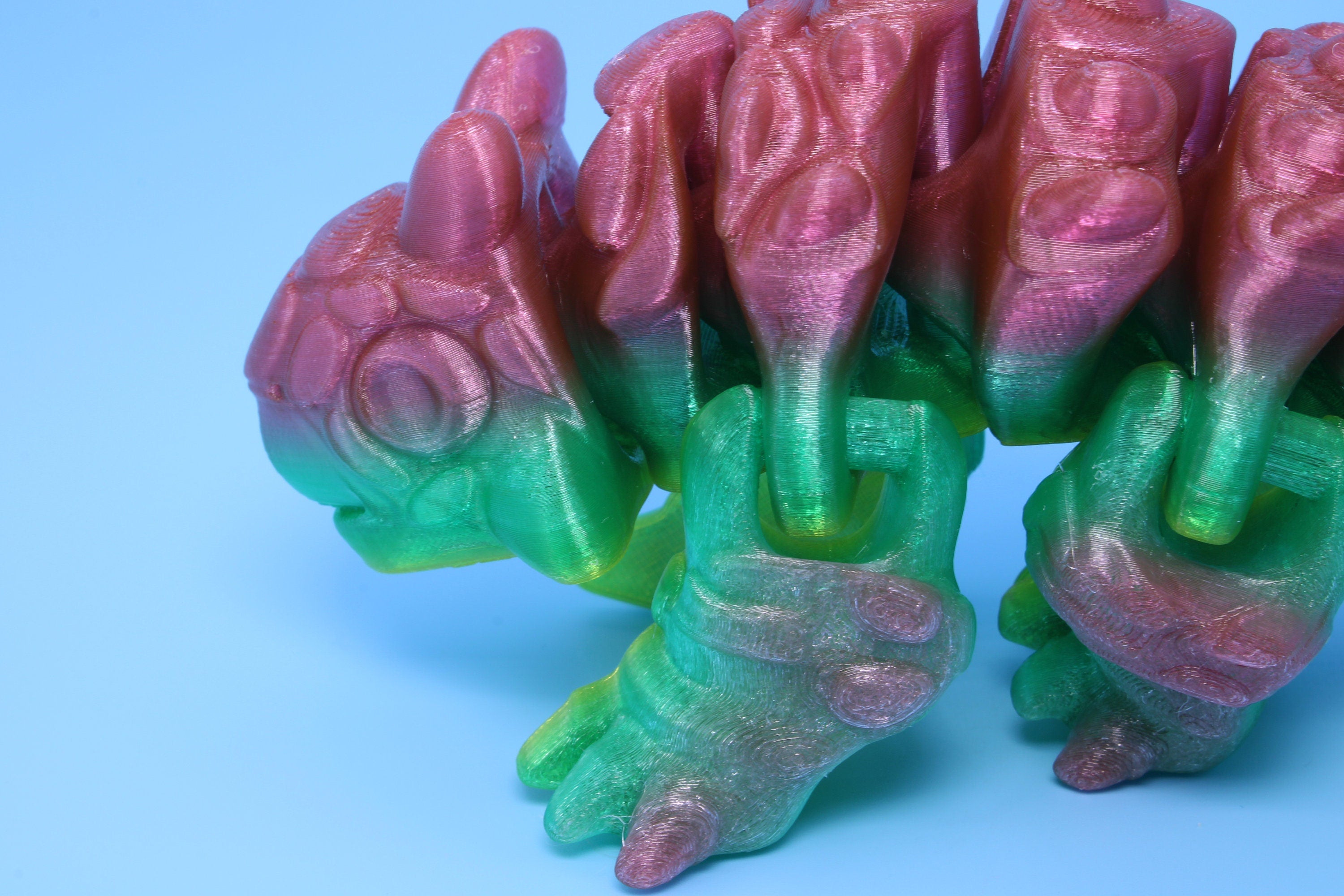 Dinosaur | Ankylosaurus- Pink & Green | 3D Printed Cute Dino | 7.25 inches | Fidget Toy | Articulating Dinosaur