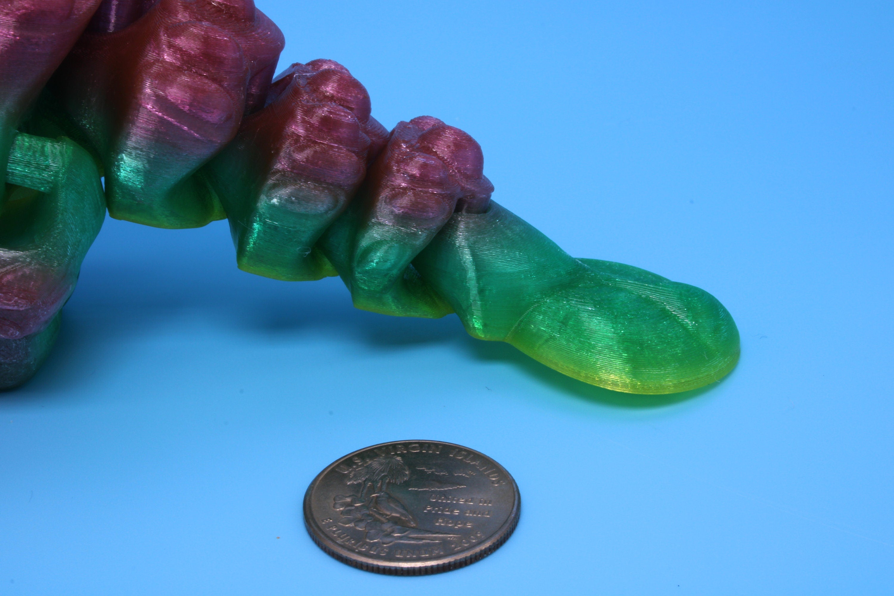 Dinosaur | Ankylosaurus- Pink & Green | 3D Printed Cute Dino | 7.25 inches | Fidget Toy | Articulating Dinosaur