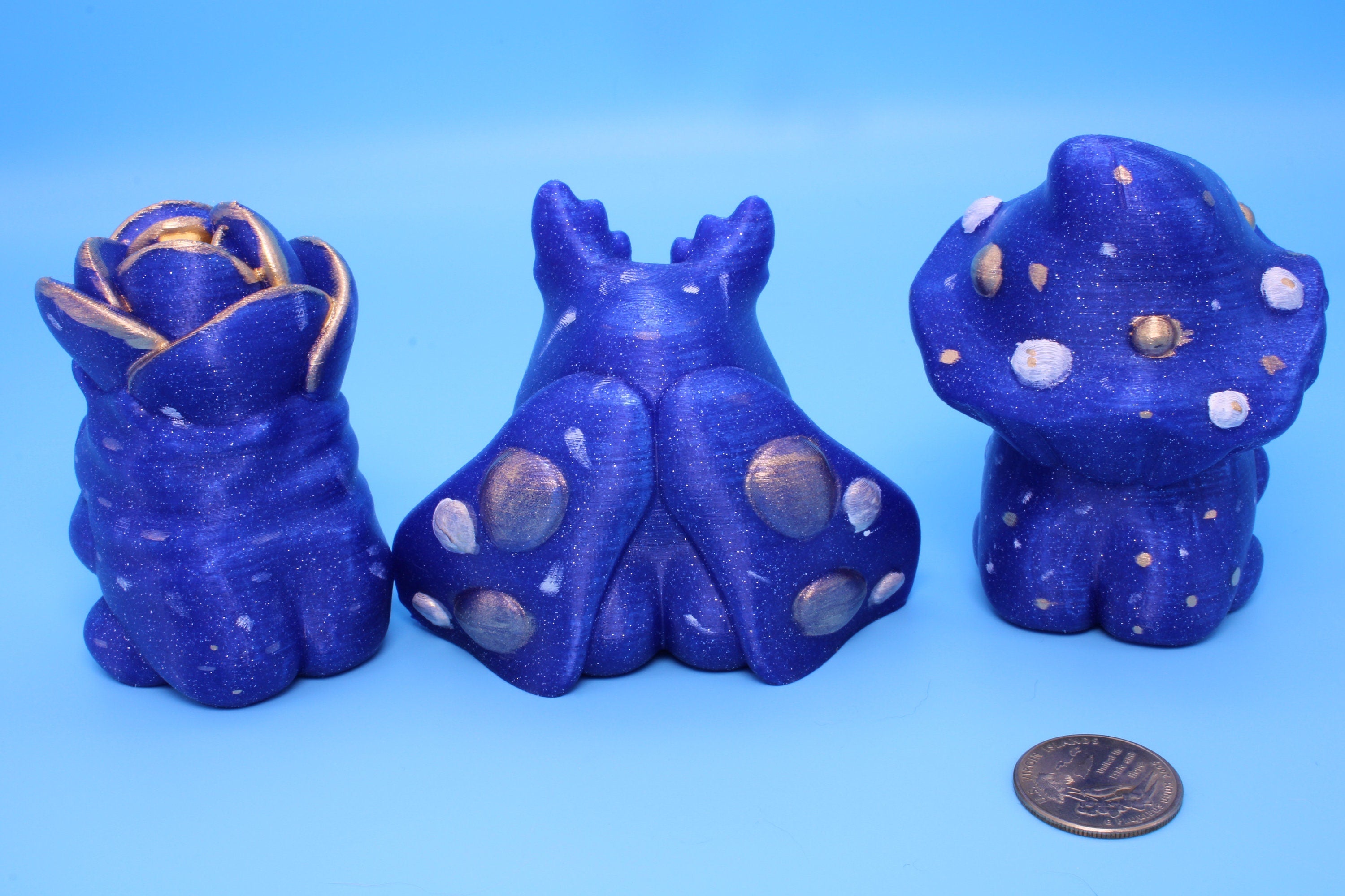 Butt Goblin | Set of 3 | Hand Painted | 3D Printed | Cute Moth.
