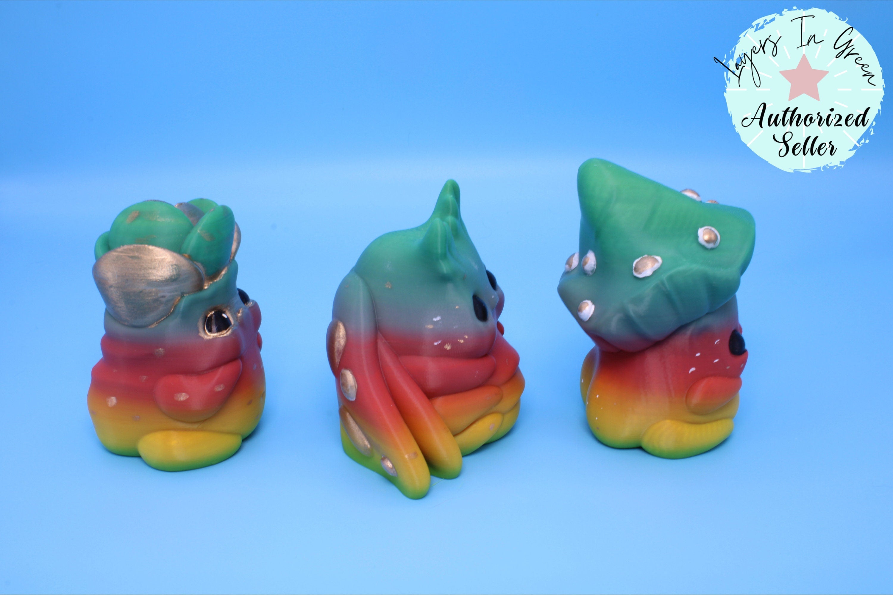 Butt Goblin | Set of 3 | Hand Painted | 3D Printed | Cute Moth.