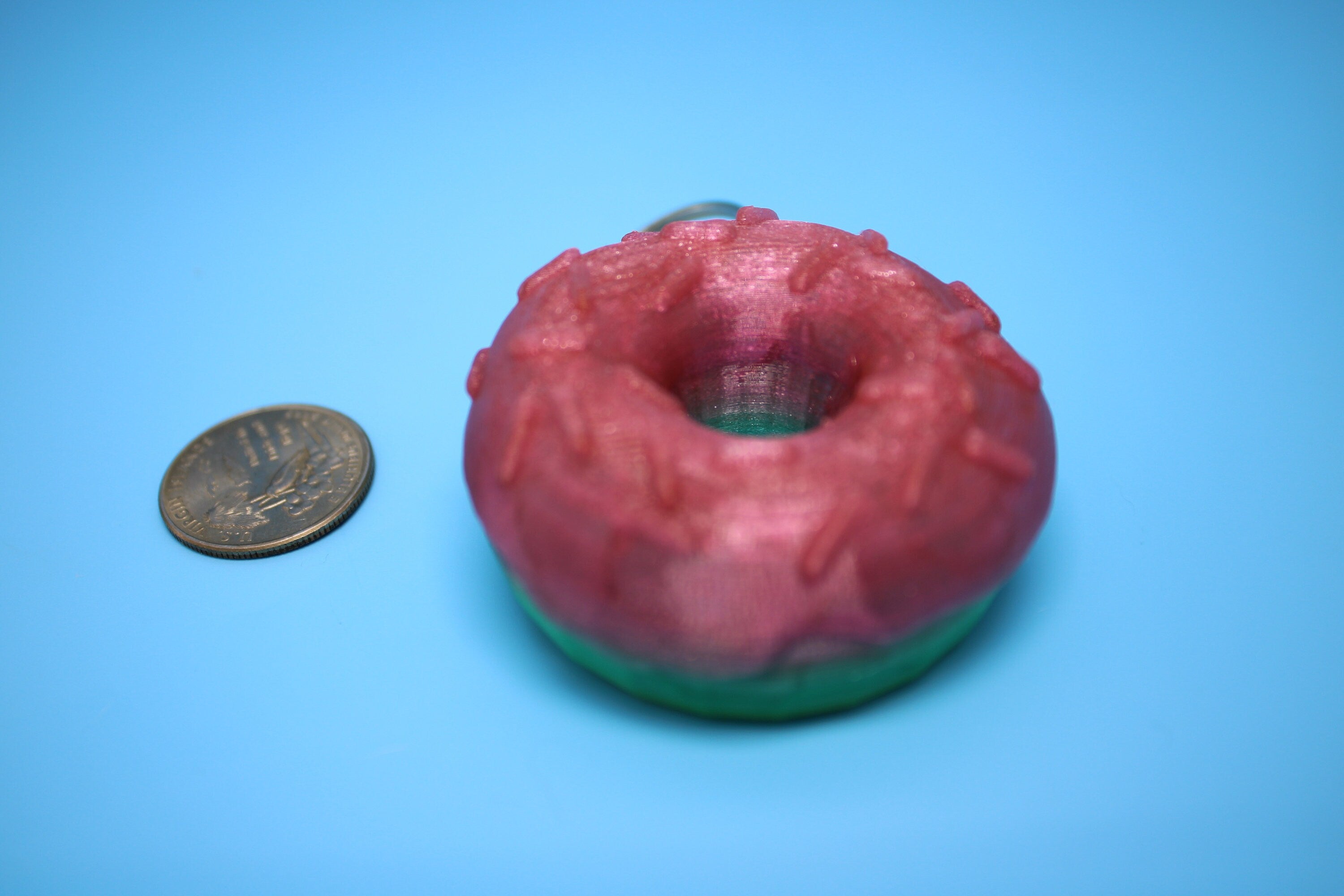 Doughnut Keychain | 3D Printed TPU | Squeezable.