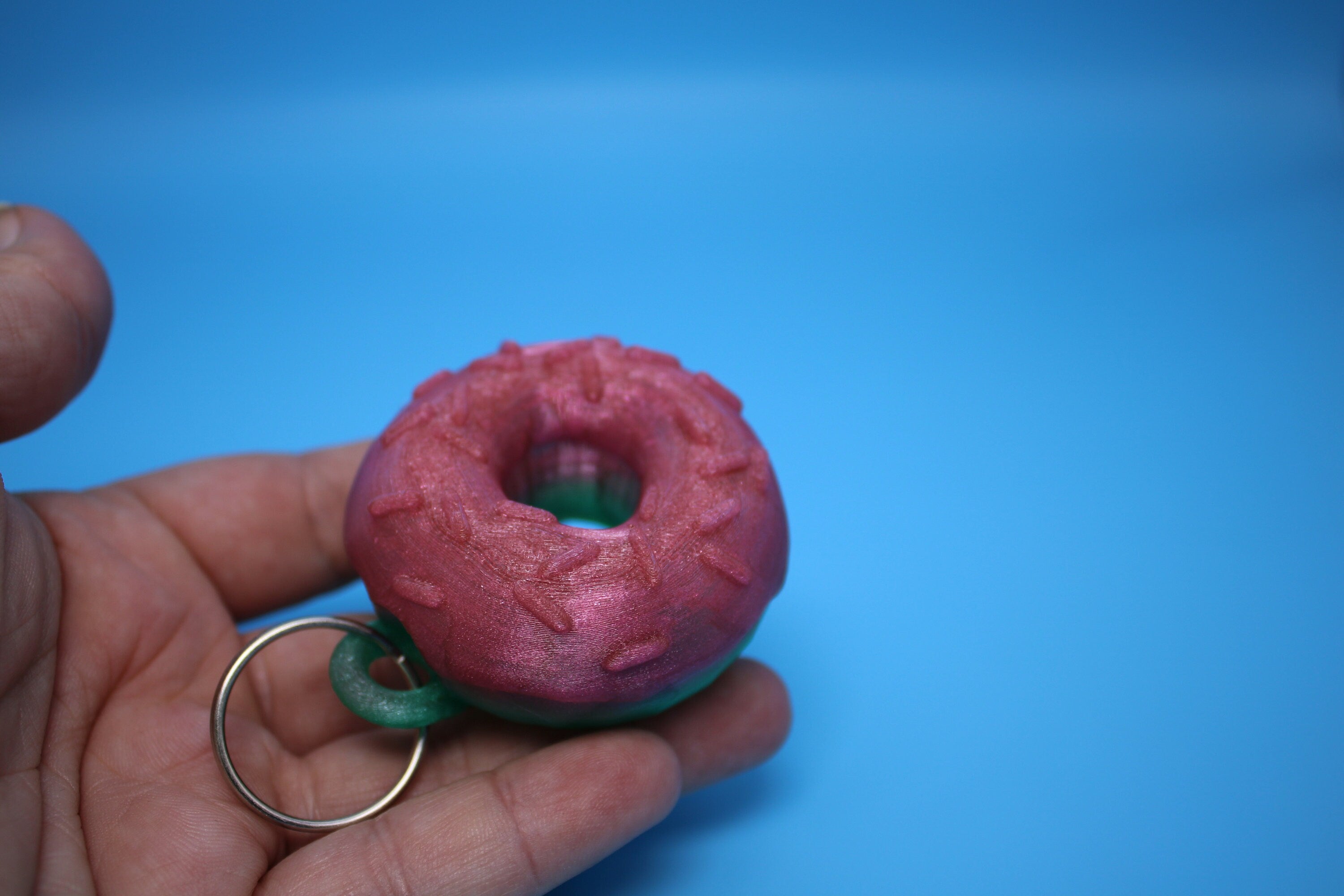 Doughnut Keychain | 3D Printed TPU | Squeezable.