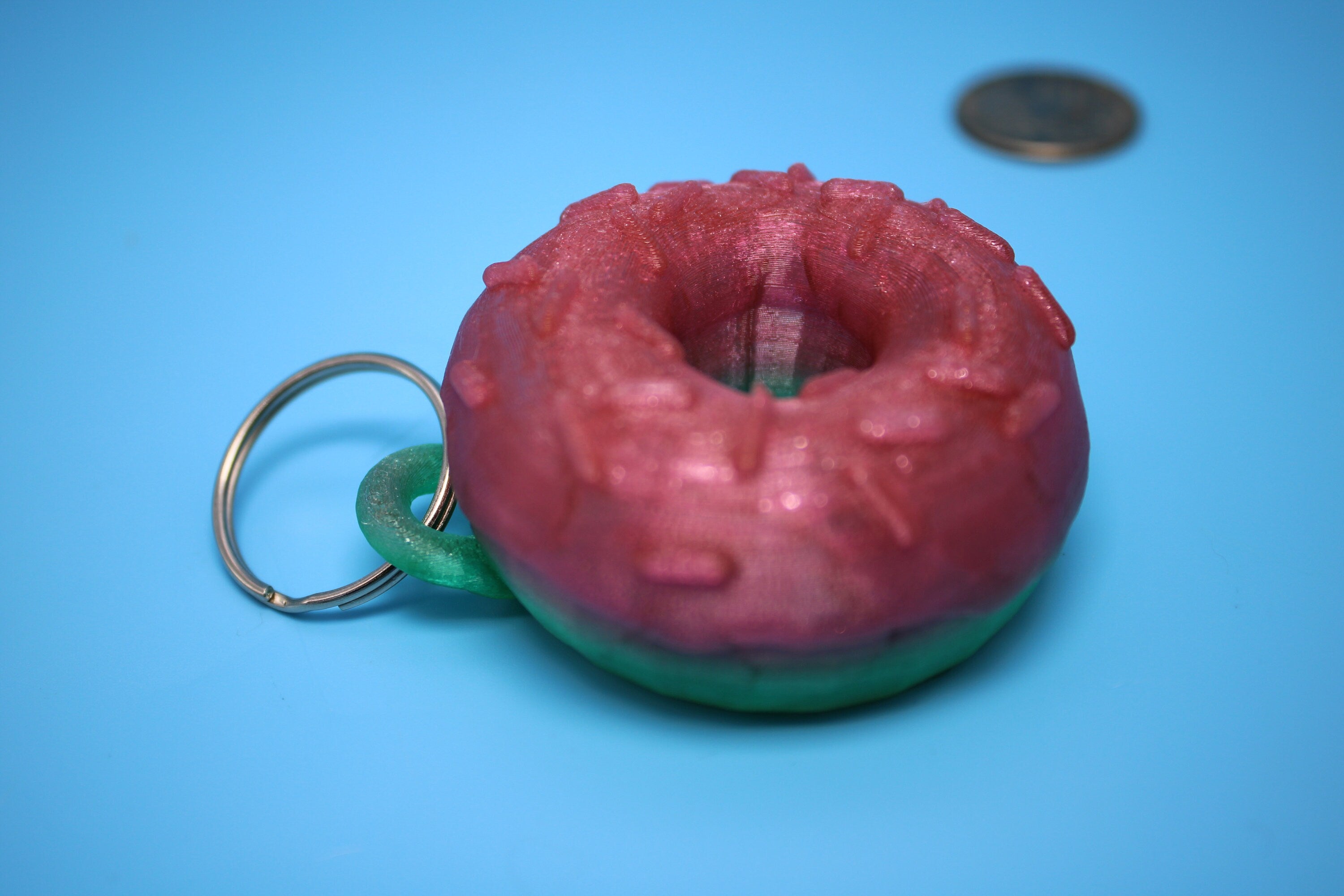 Doughnut Keychain | 3D Printed TPU | Squeezable.