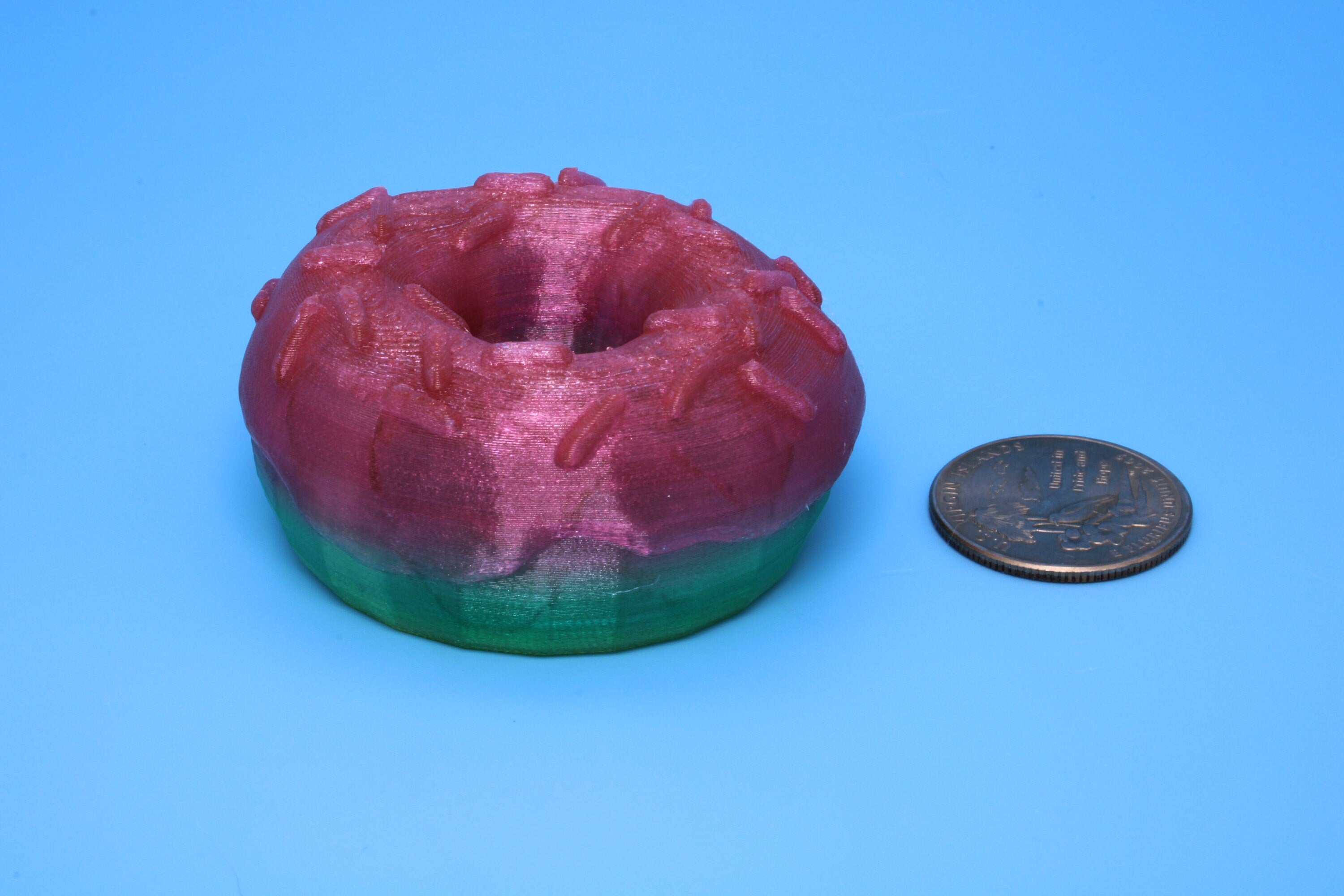 Doughnut Keychain | 3D Printed TPU | Squeezable.