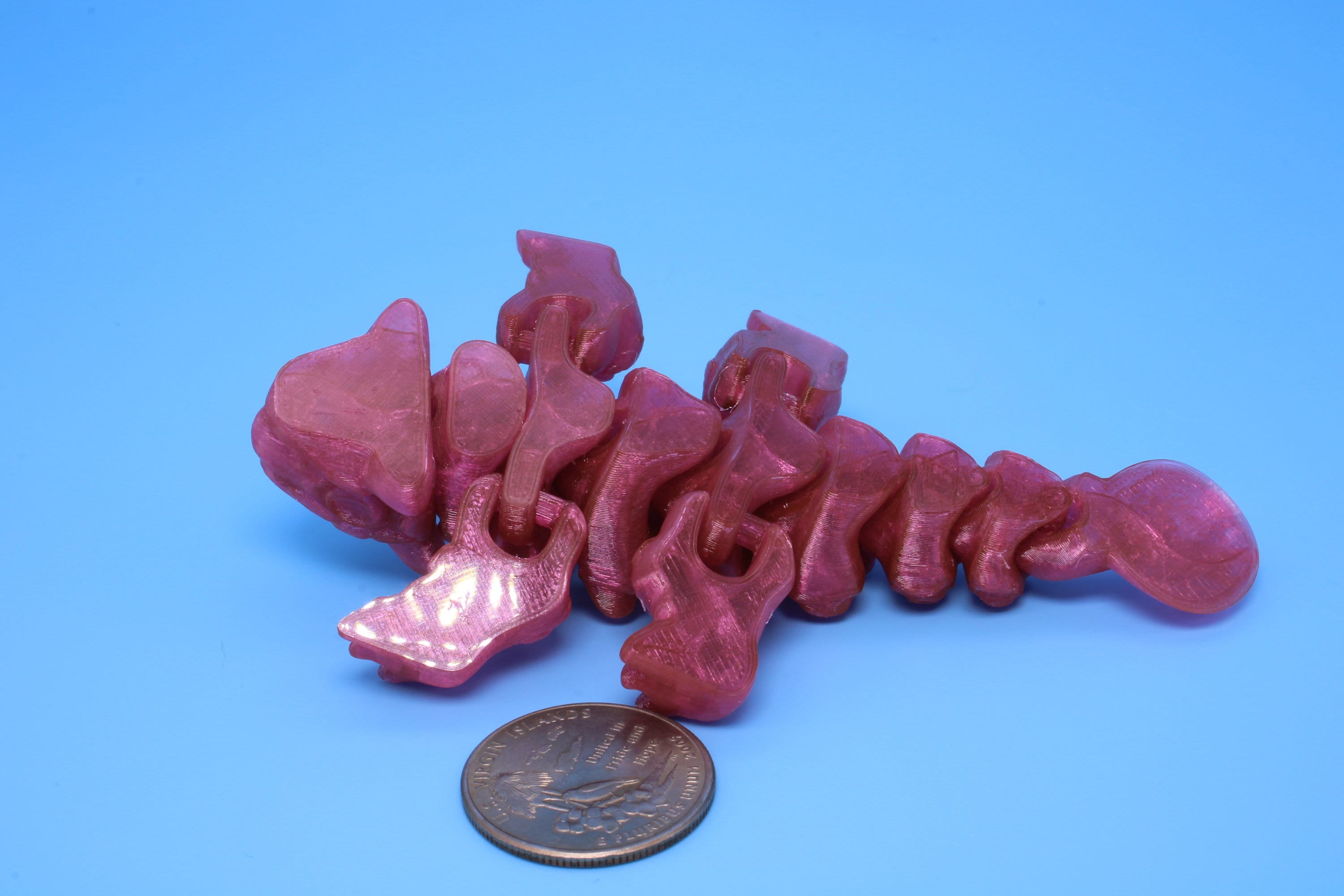 Dinosaur | Ankylosaurus- Pink | Miniature | 3D Printed TPU | Cute Dino | 4.25 inches | Fidget Toy.