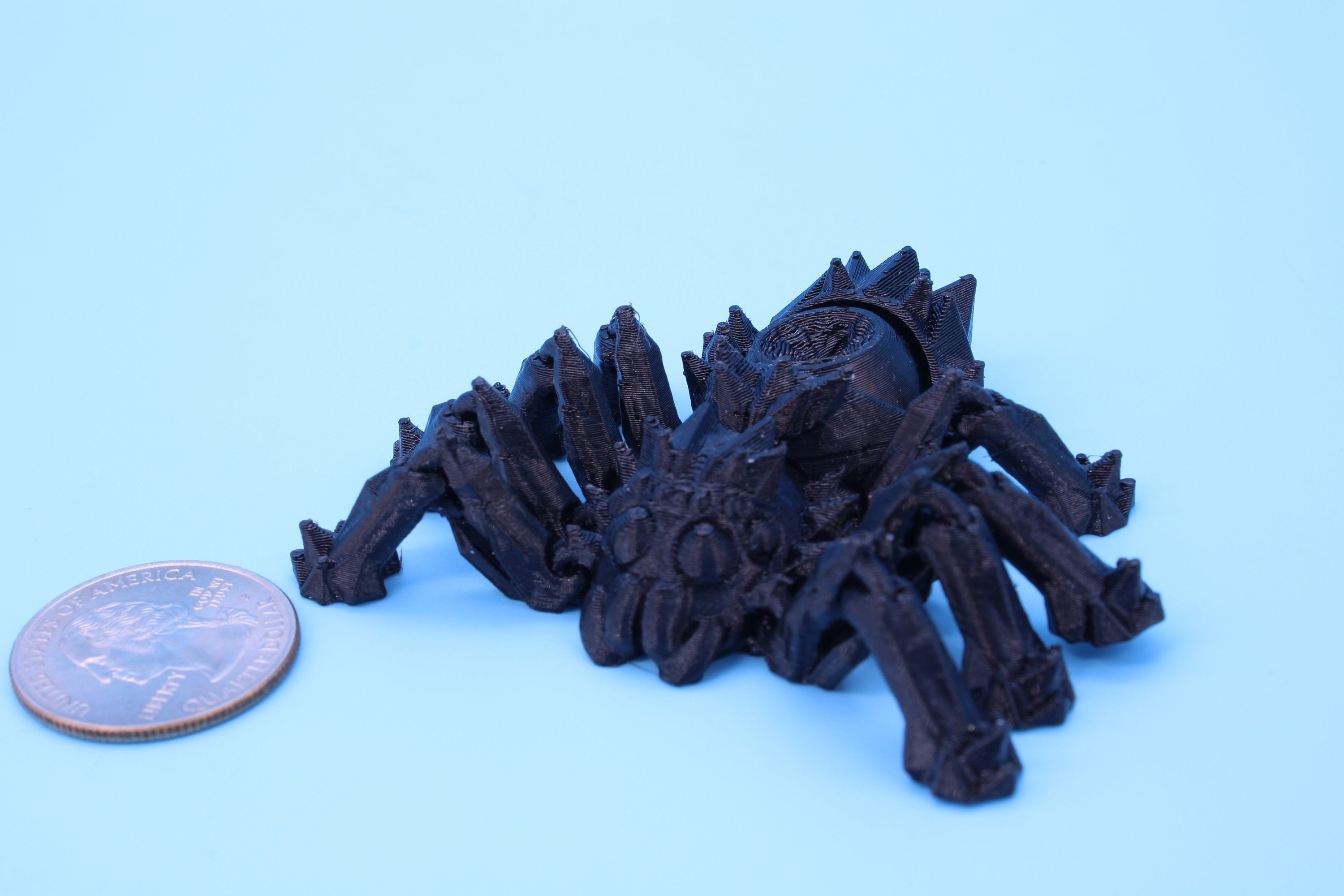 Spider- 3D Printed TPU | Black | Flexi Toy. made to order