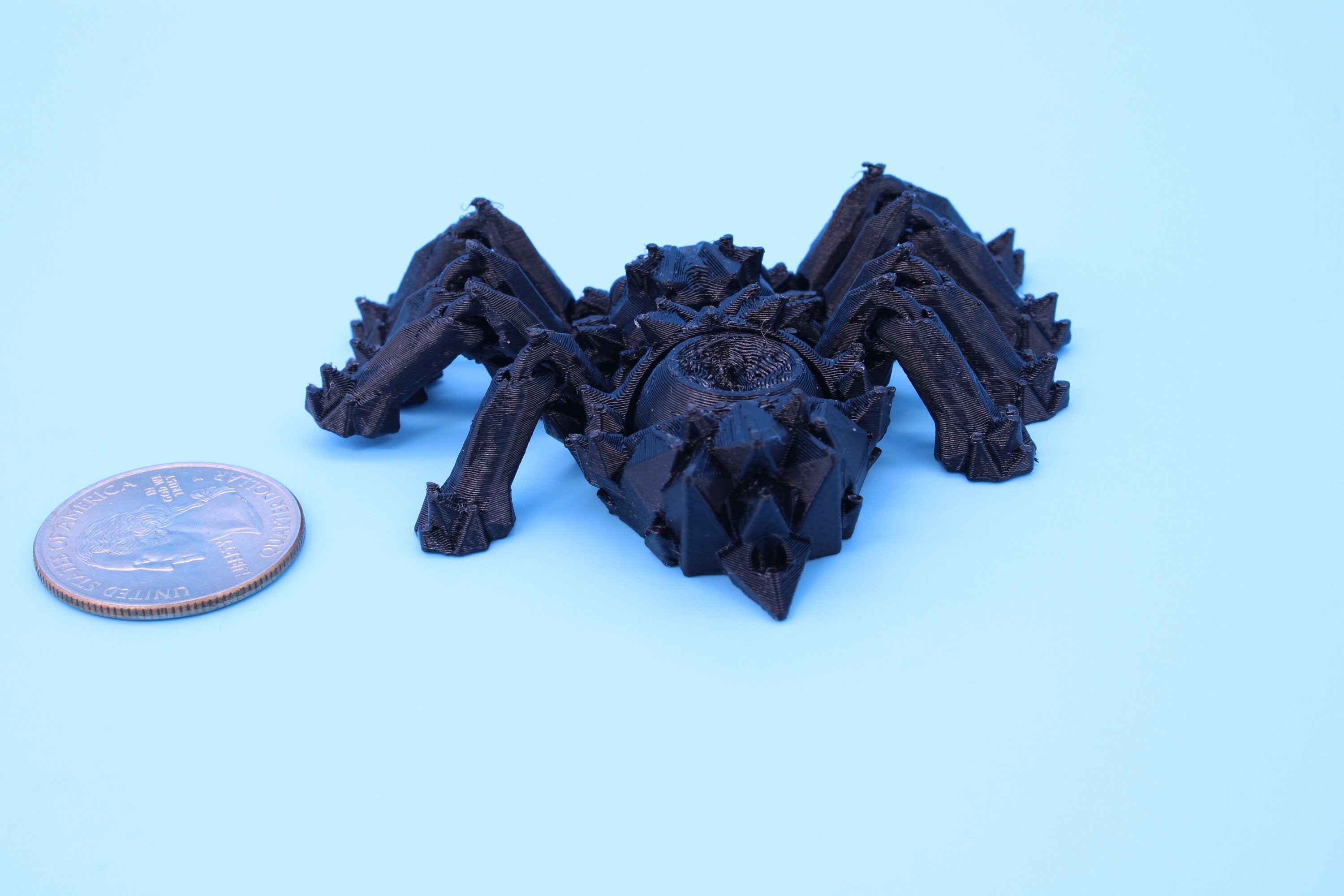 Spider- 3D Printed TPU | Black | Flexi Toy. made to order