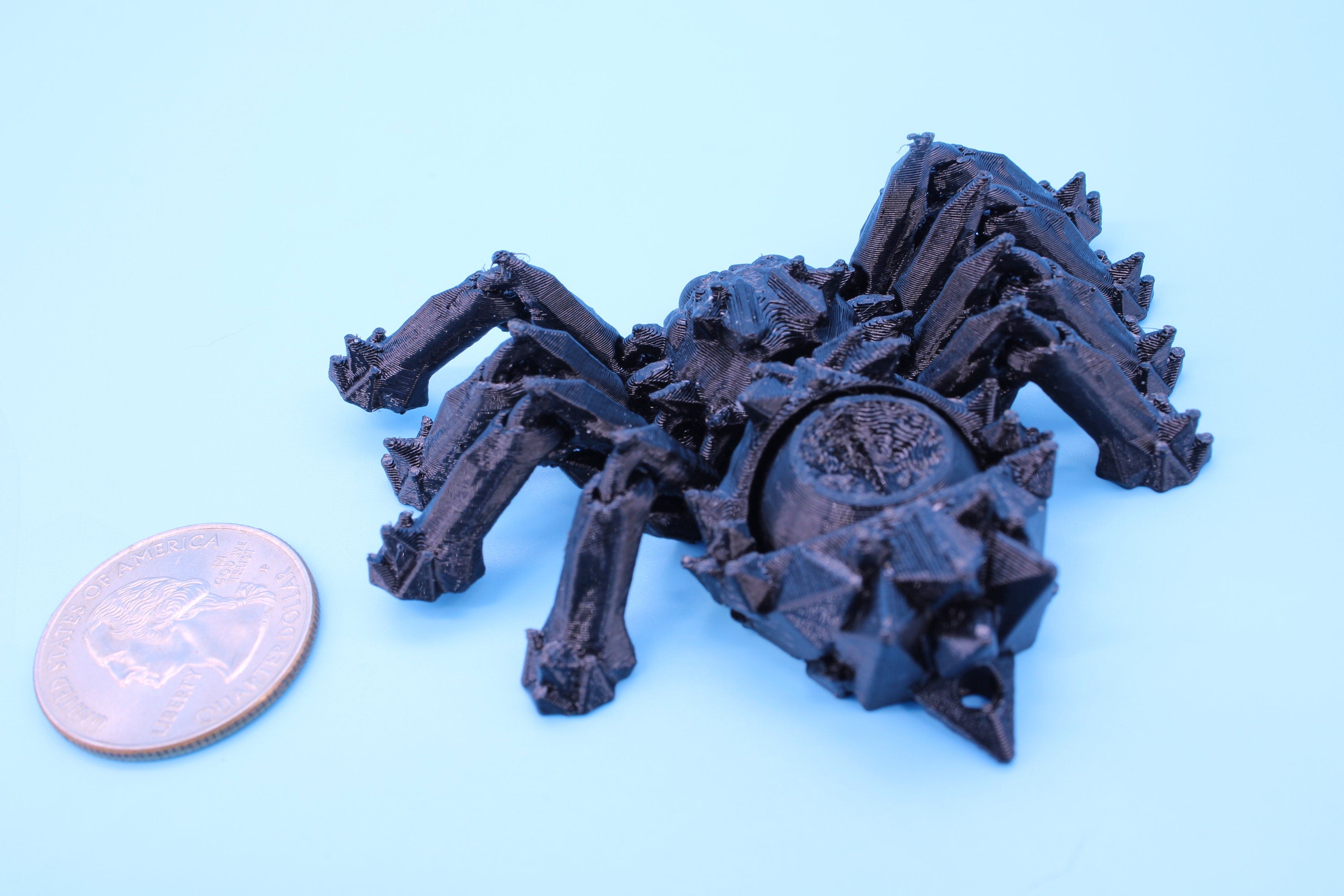 Spider- 3D Printed TPU | Black | Flexi Toy. made to order