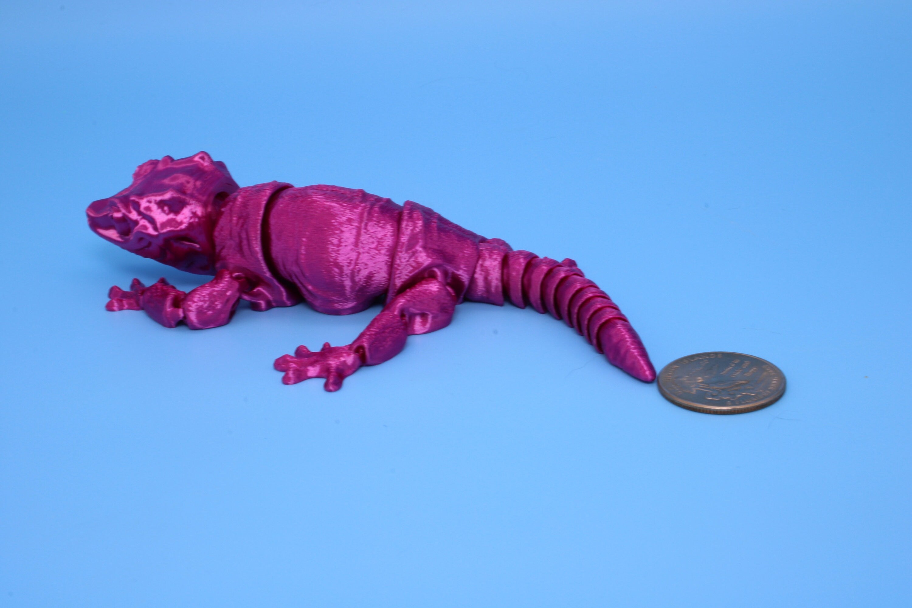 Gargoyle Gecko - Pink | Flexi Toy | Articulating Fidget Toy | 6in.