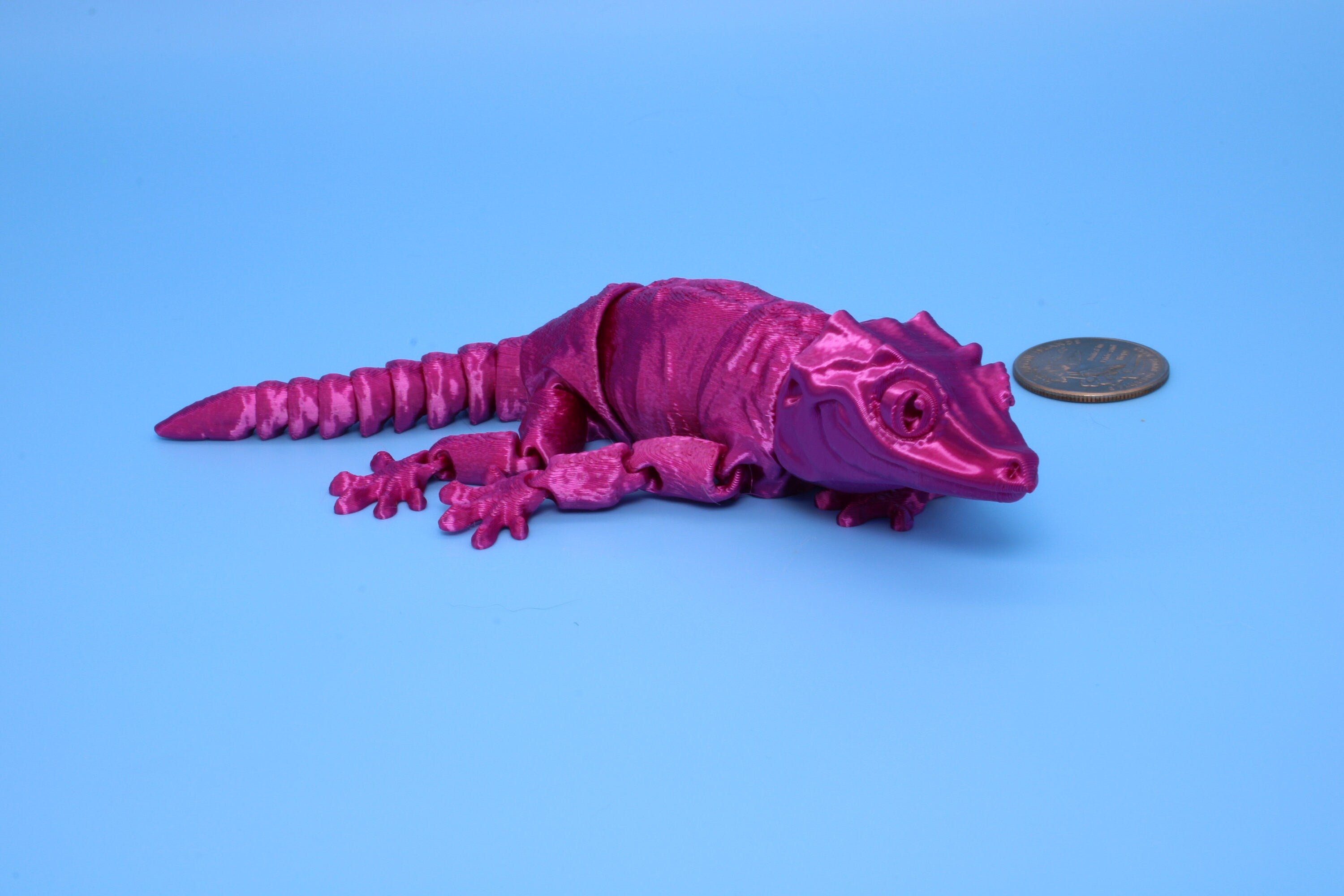 Gargoyle Gecko - Pink | Flexi Toy | Articulating Fidget Toy | 6in.