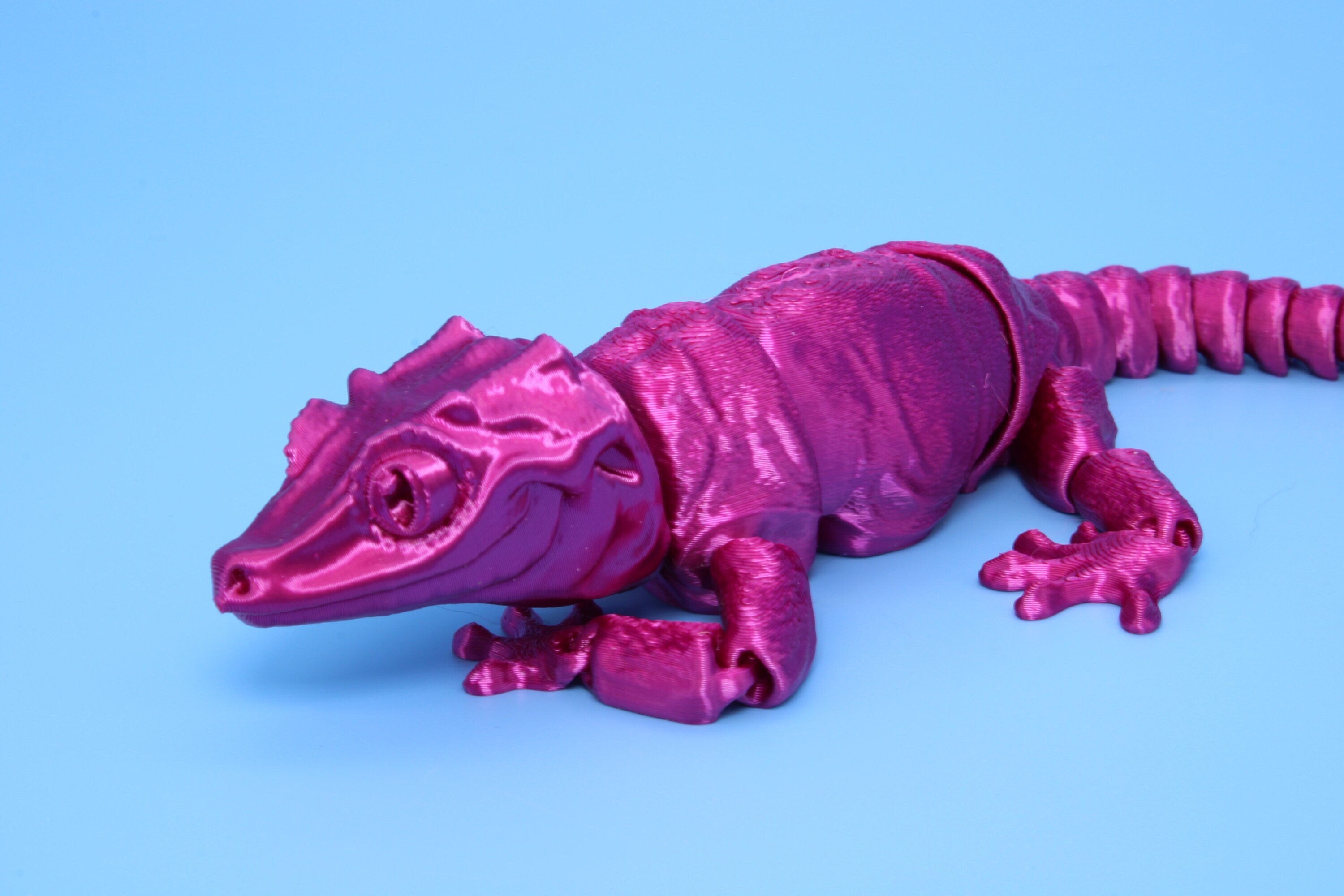 Gargoyle Gecko - Pink | Flexi Toy | Articulating Fidget Toy | 6in.