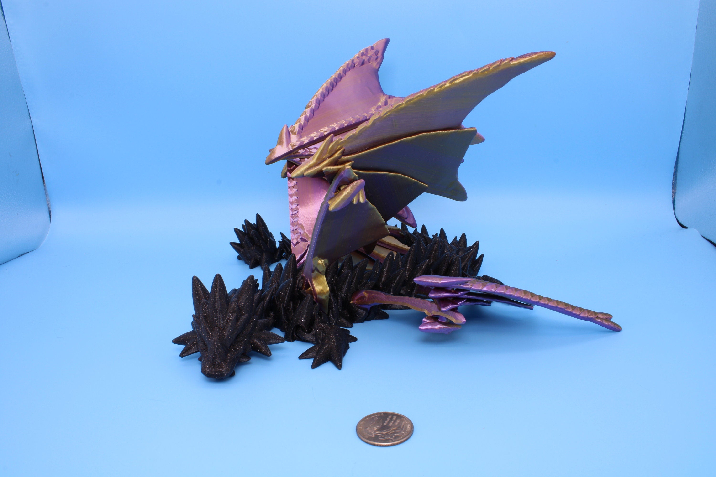 Spike Wing Dragon | 3D Printed Articulating Dragon 19 in.