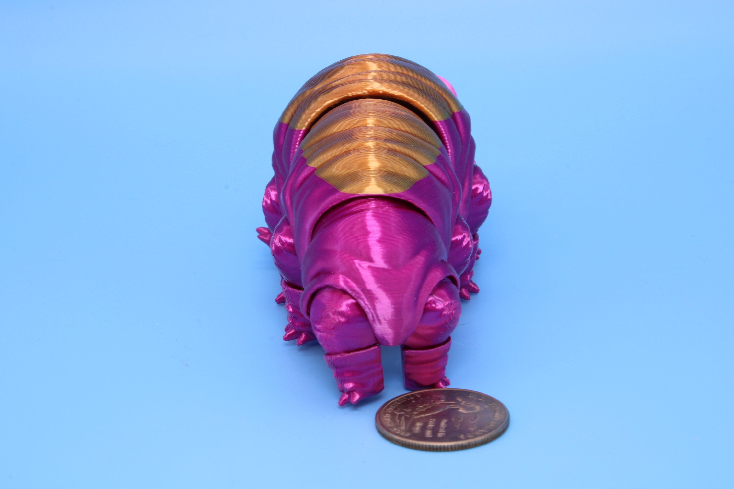 Tardigrade - Pink & Gold | Flexi Toy | Articulating Fidget Toy