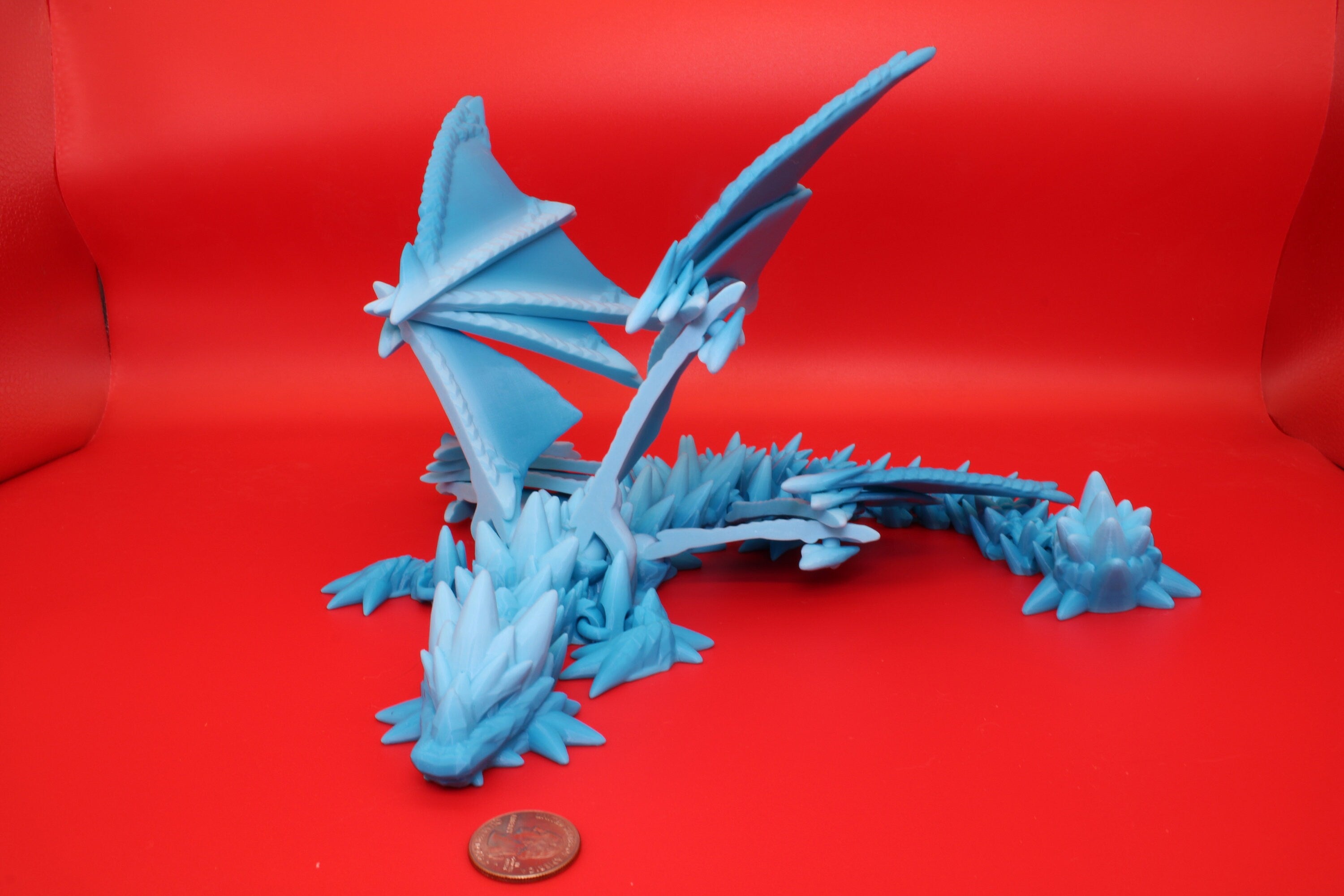 Spike Wing Dragon | 3D Printed Articulating Dragon 19 in.
