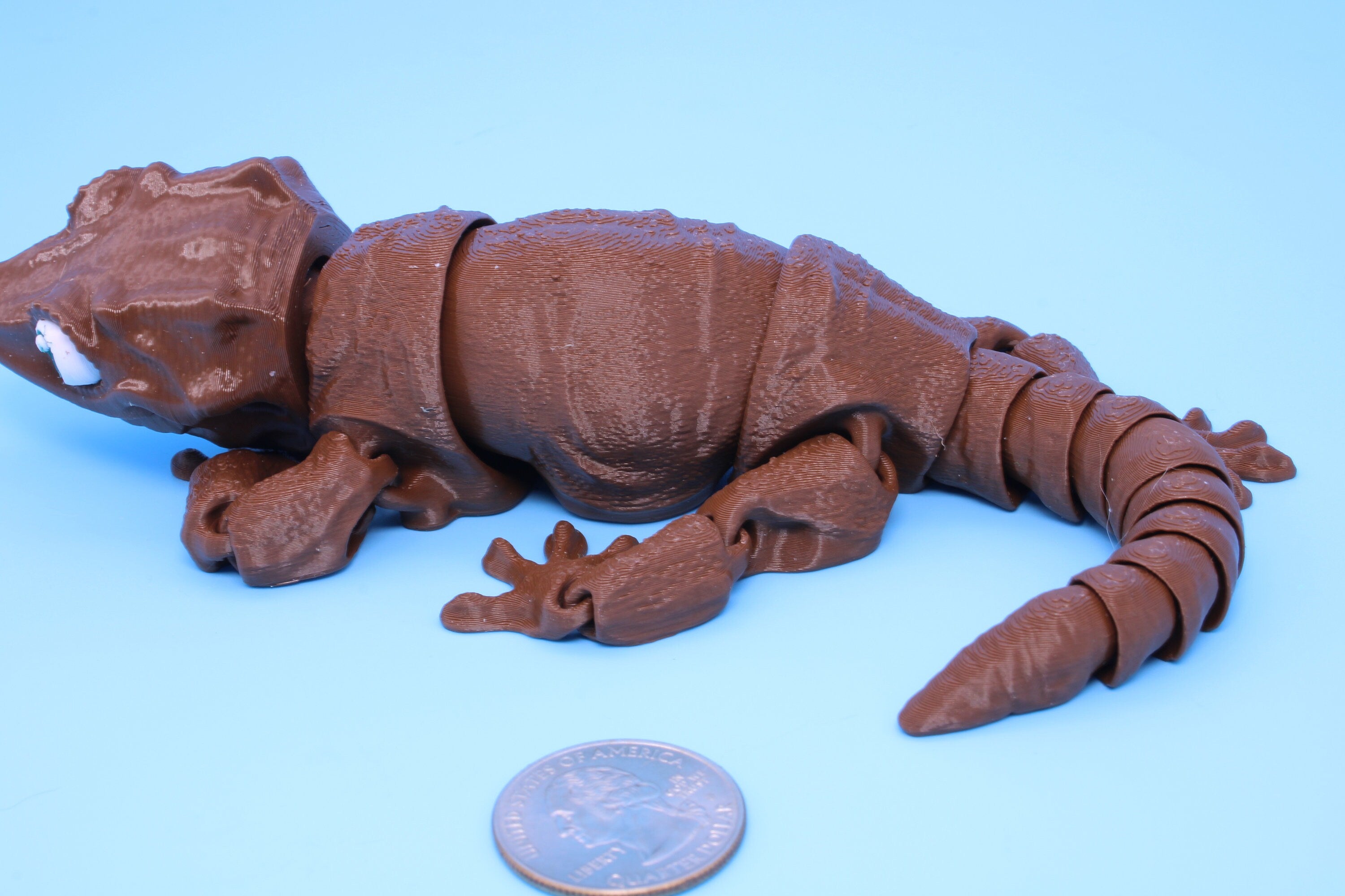 Gargoyle Gecko - Brown | Flexi Toy | Articulating Fidget Toy | Made to Order