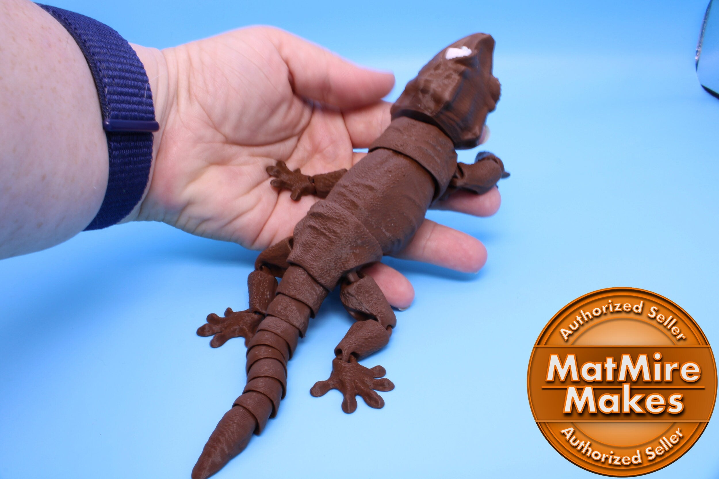 Gargoyle Gecko - Brown | Flexi Toy | Articulating Fidget Toy | Made to Order