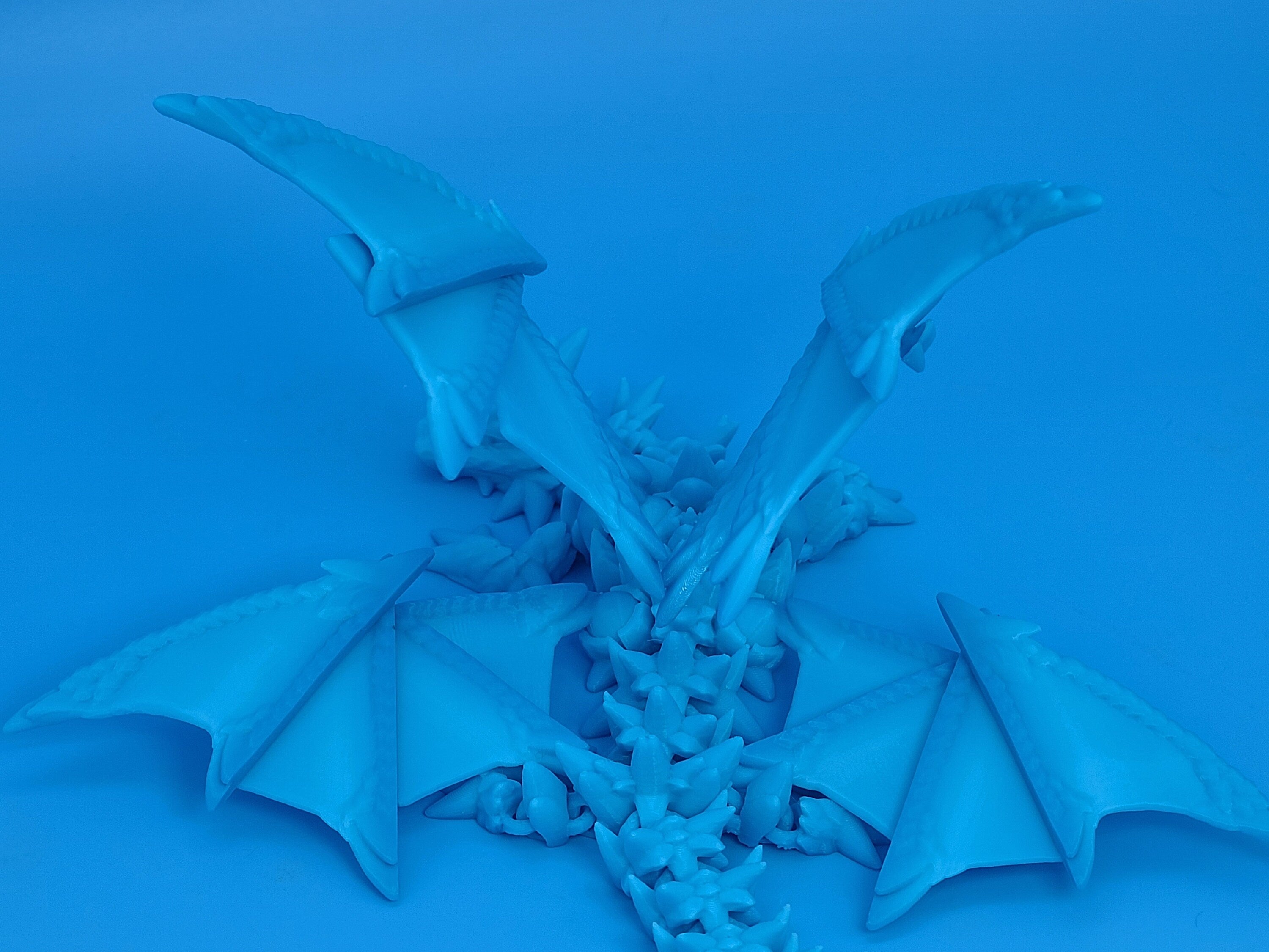 Spike Dragon with wings | 3D Printed Articulating Dragon 11 in.