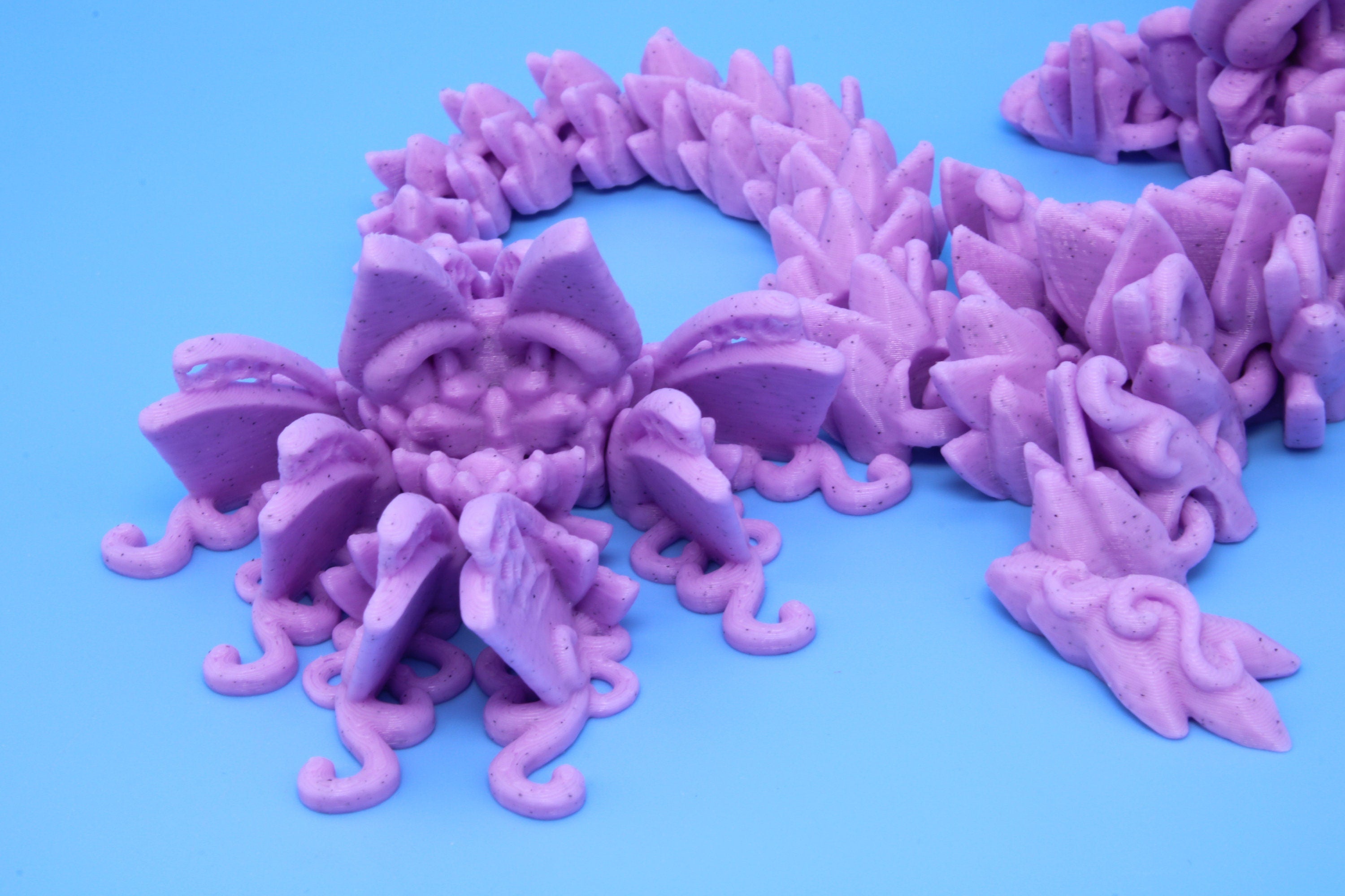 Butterfly Dragon - Pink chip | 3D printed | Articulating Dragon 11.5 in