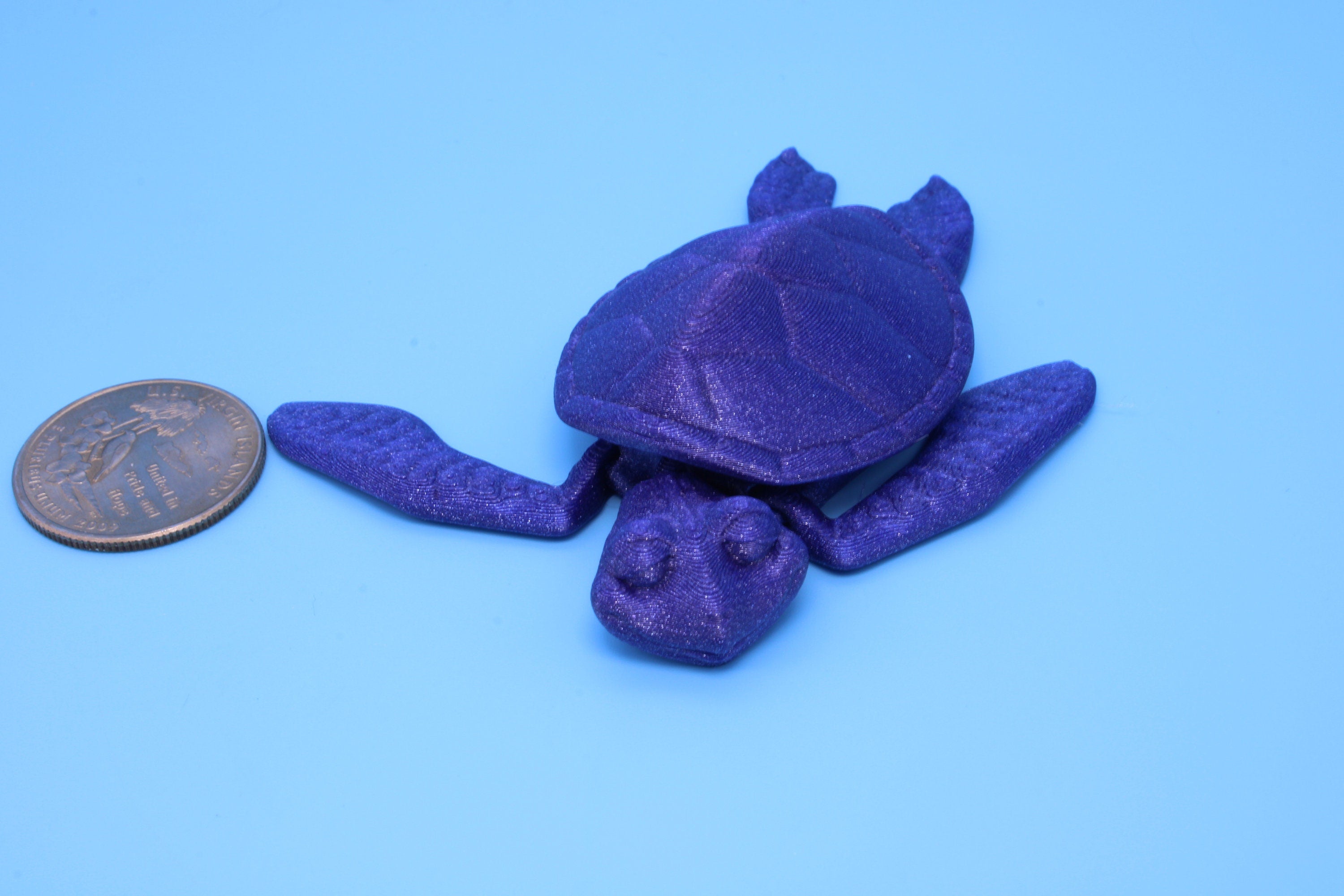 Turtle- Miniature, Articulating, 3D printed