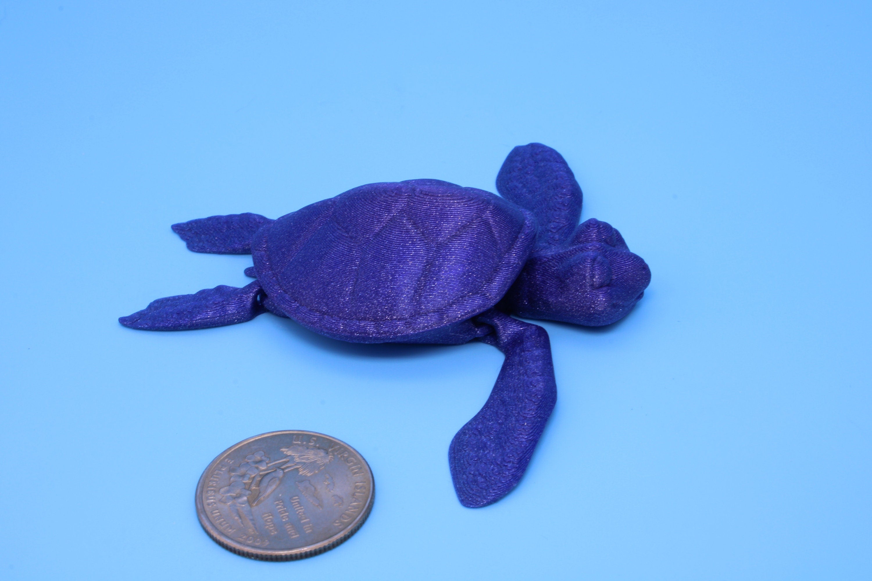 Turtle- Miniature, Articulating, 3D printed