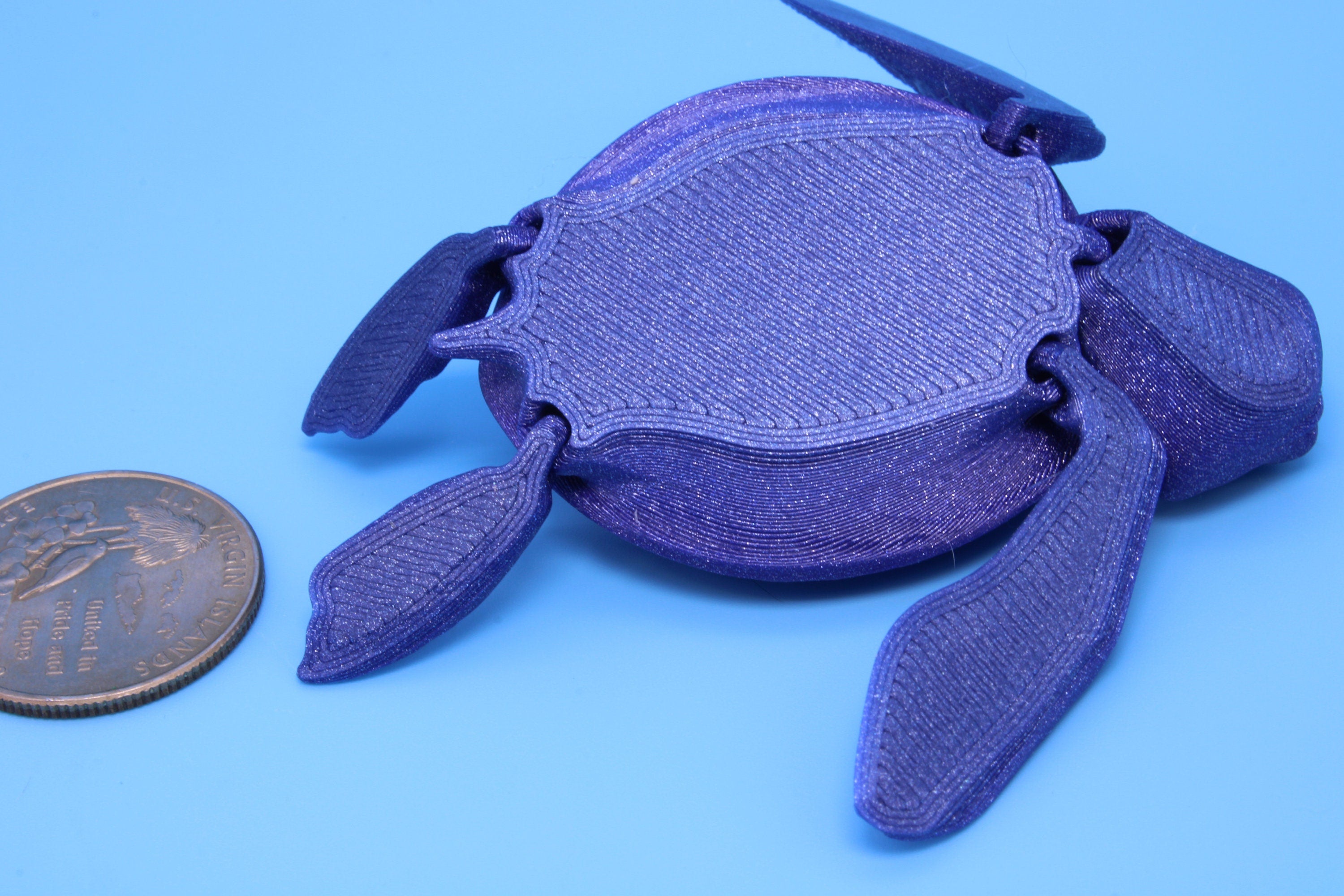 Turtle- Miniature, Articulating, 3D printed