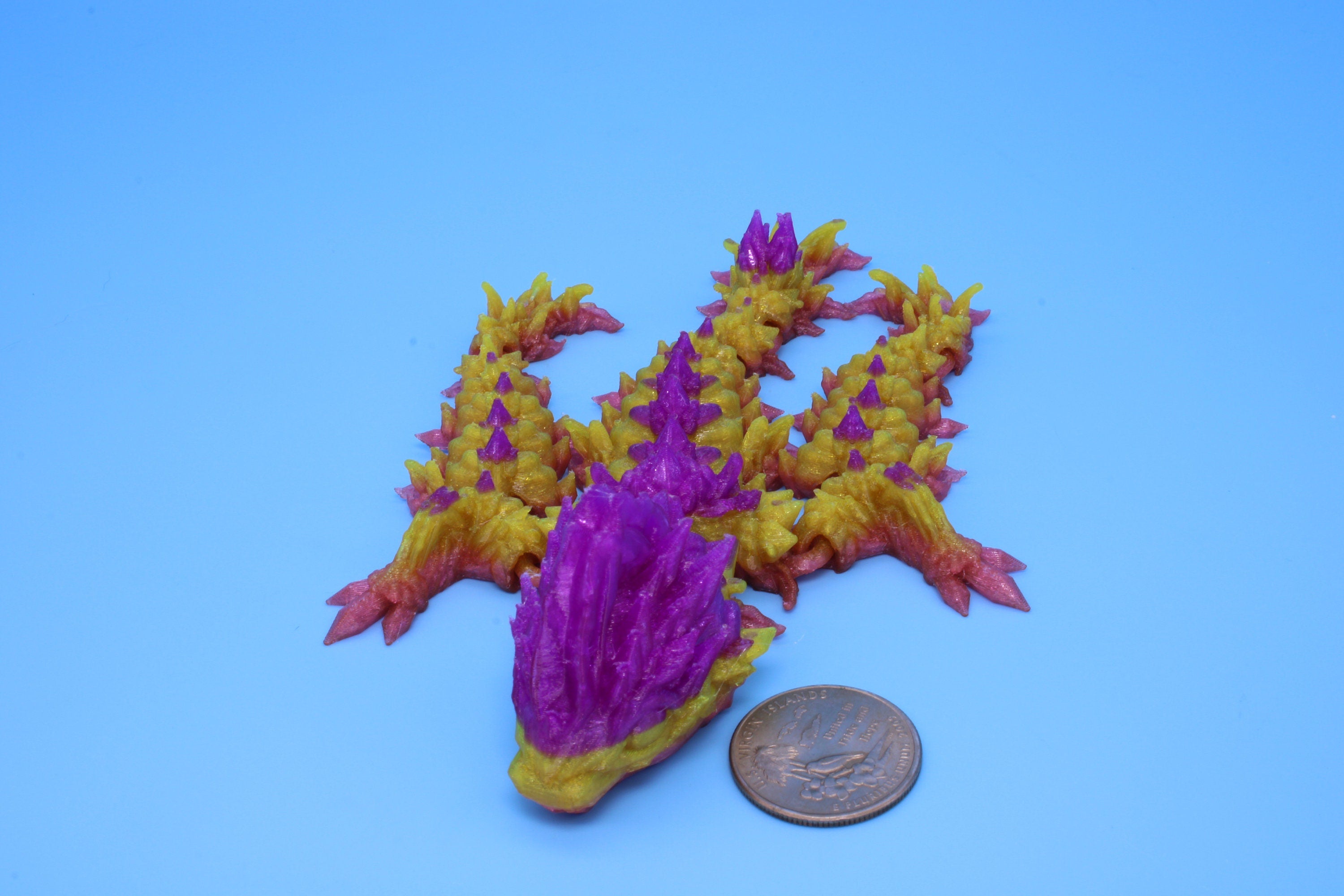 Jellyfish Dragon 3D printed, Articulating