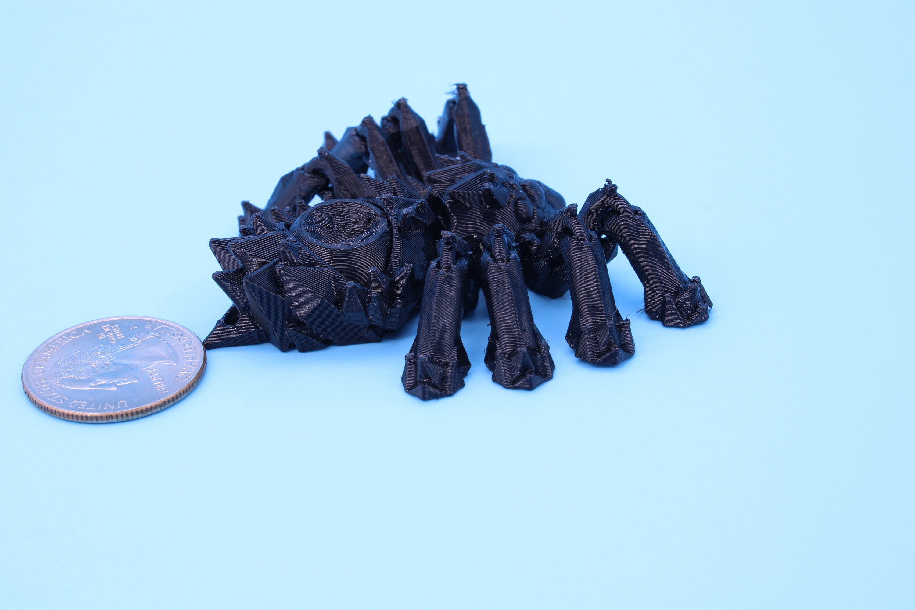 Spider- 3D Printed TPU | Black | Flexi Toy. made to order