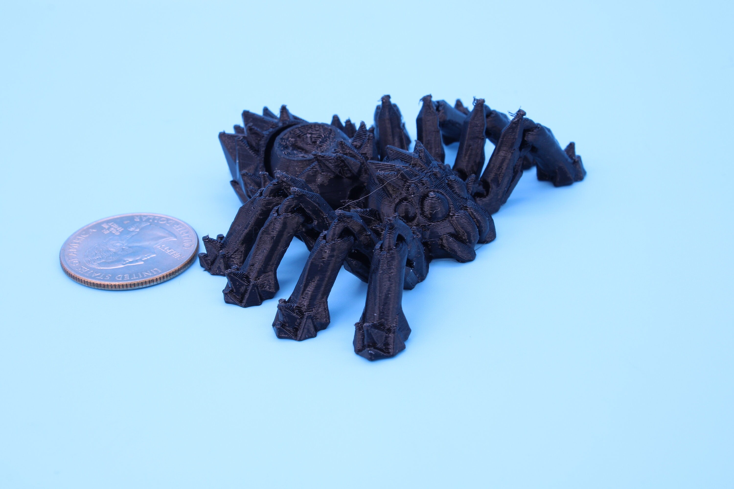 Spider- 3D Printed TPU | Black | Flexi Toy. made to order