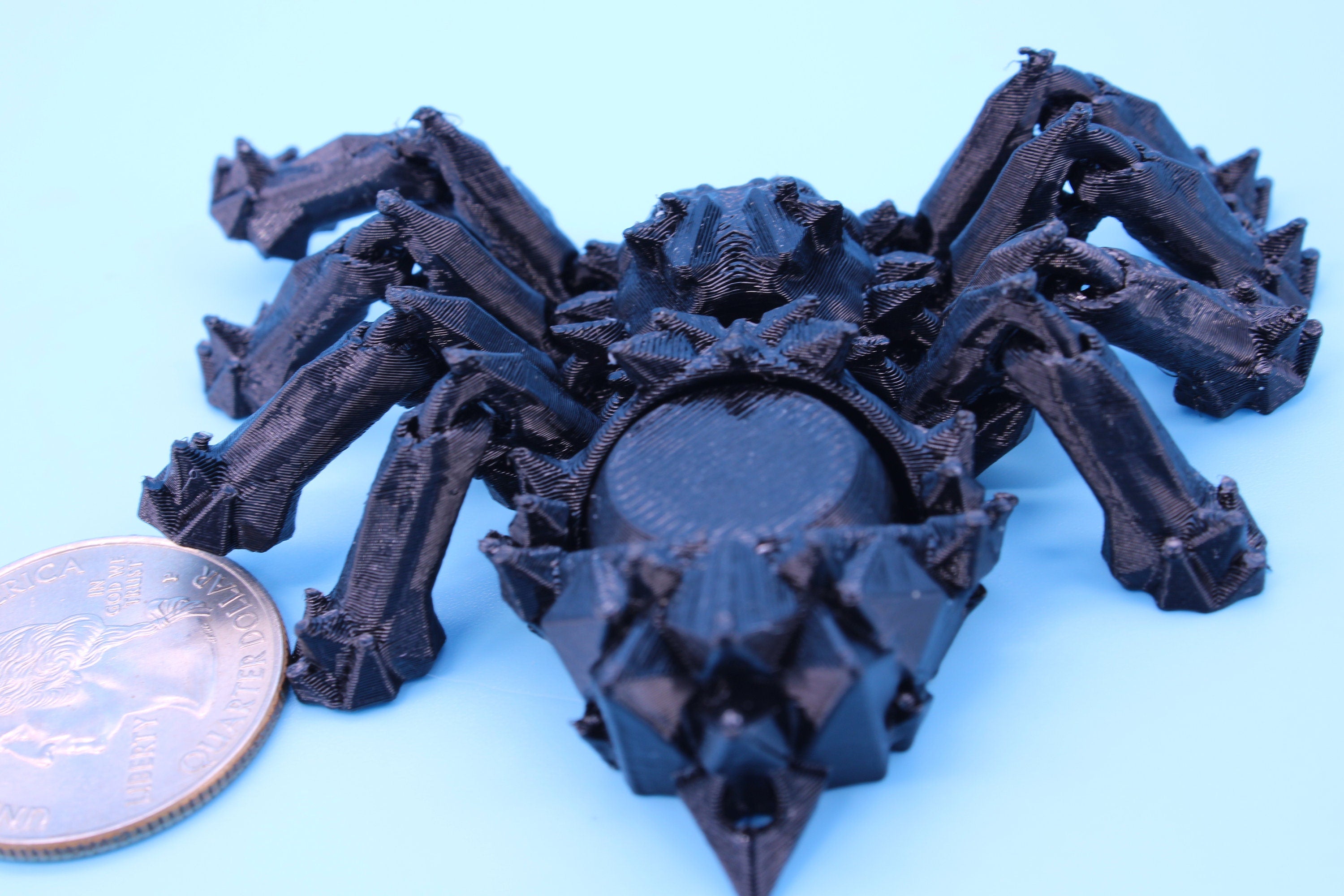 Spider- 3D Printed TPU | Black | Flexi Toy. made to order