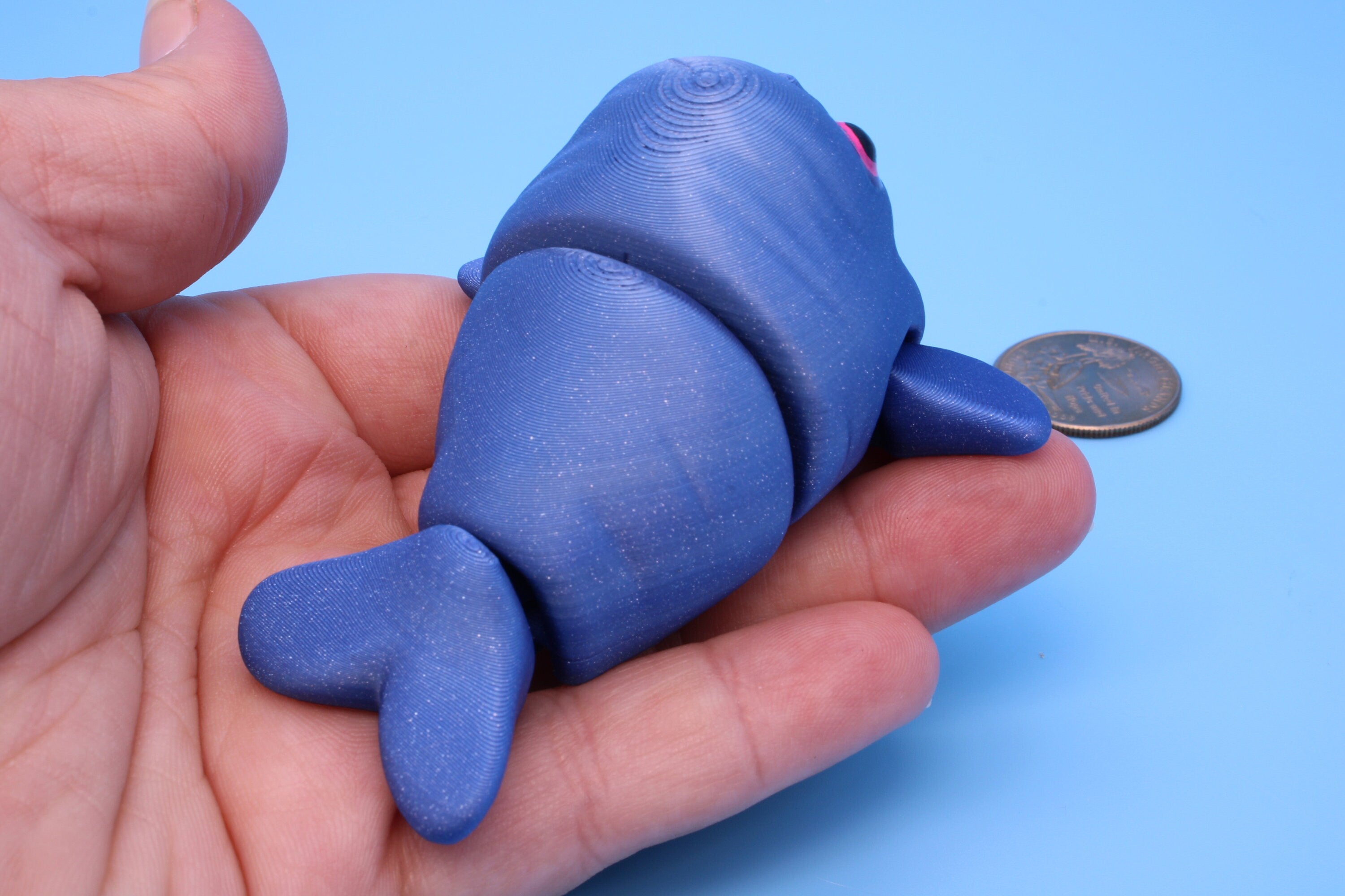 Seal with hand painted eyes, 3D Printed