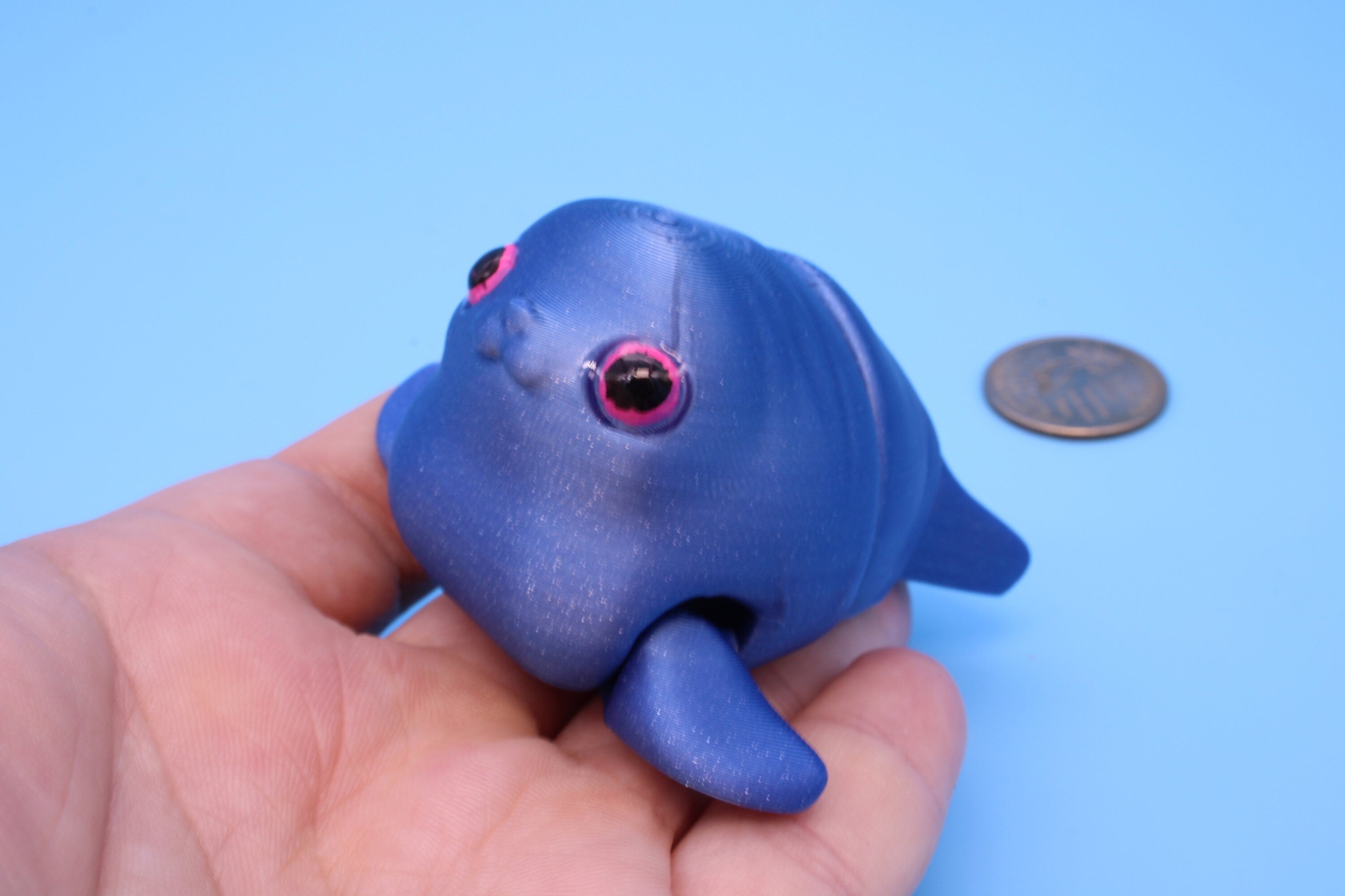 Seal with hand painted eyes, 3D Printed