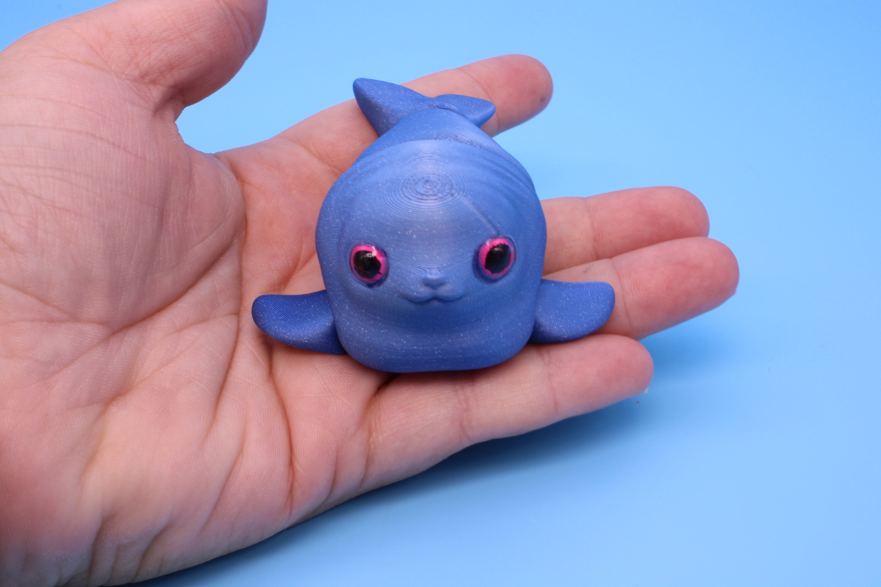 Seal with hand painted eyes, 3D Printed